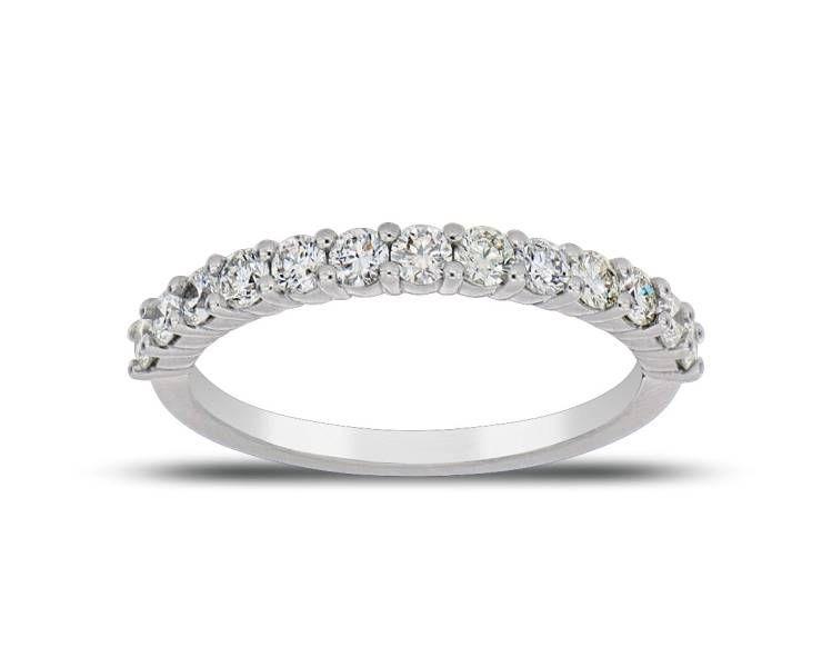 Medio Cintillo Oro Blanco 18K Y Diamantes #15-0