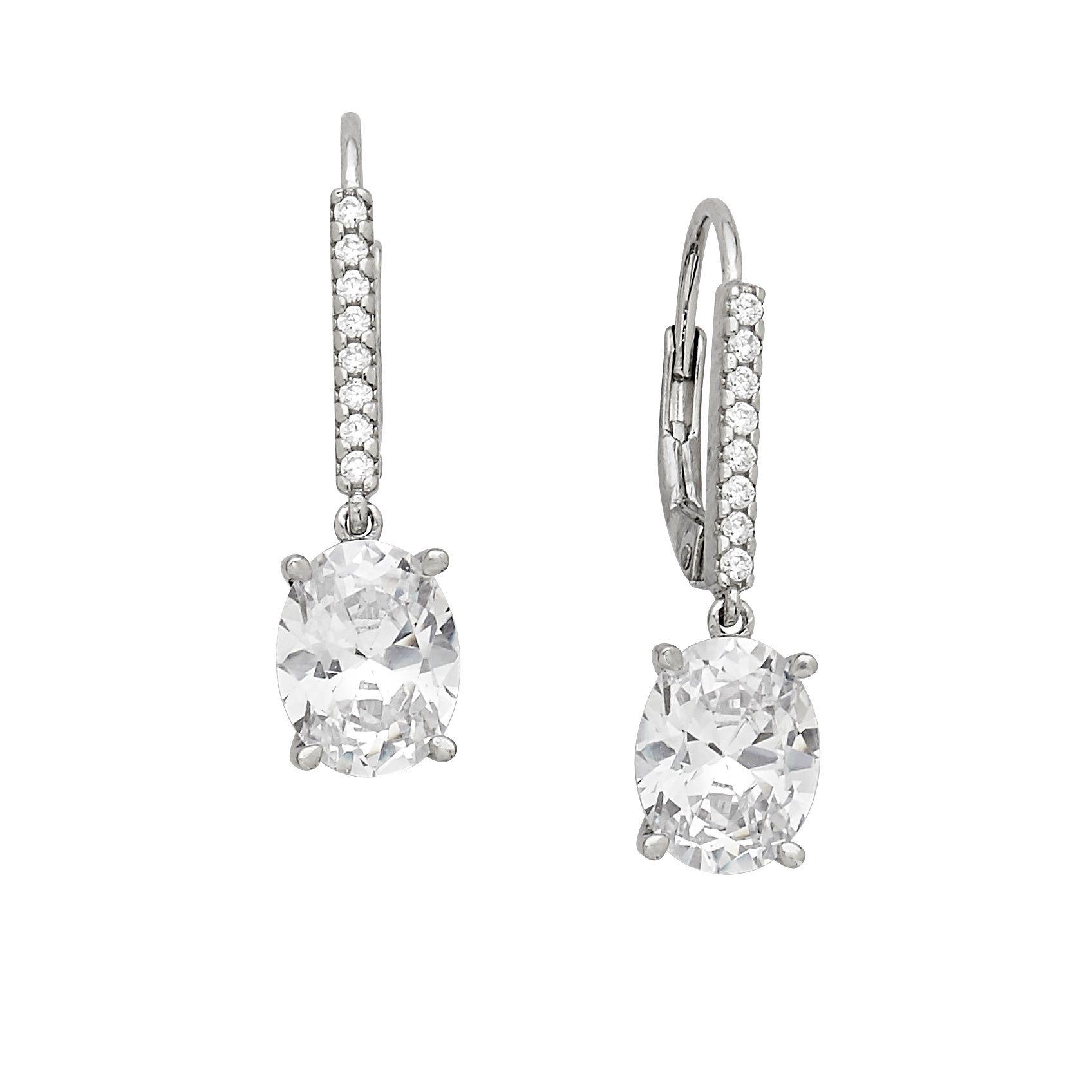 Aros Ovalo En Plata 925 Y Circones-0