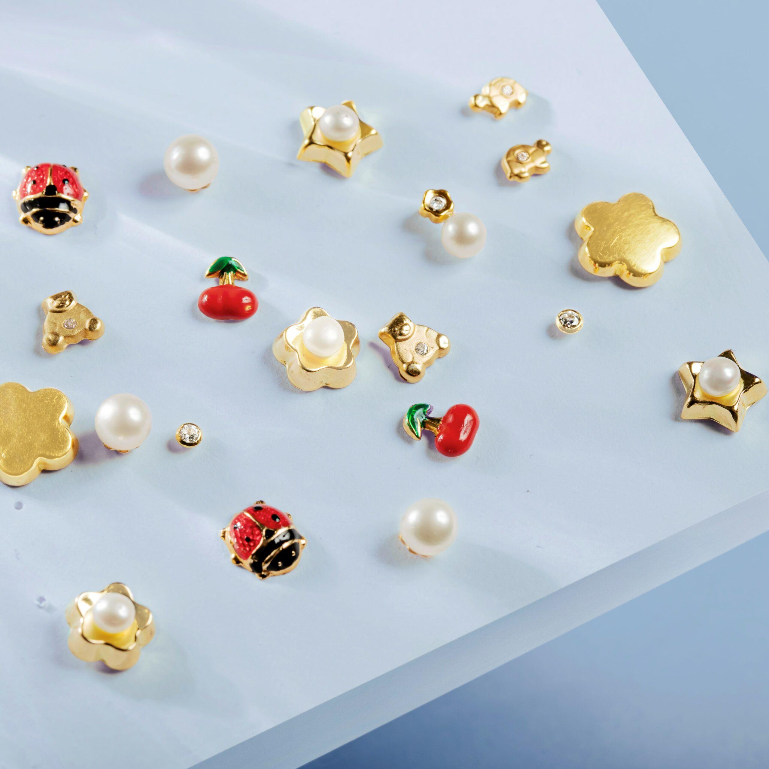 Aros De Perla Y Flor Circón 3Mm-2