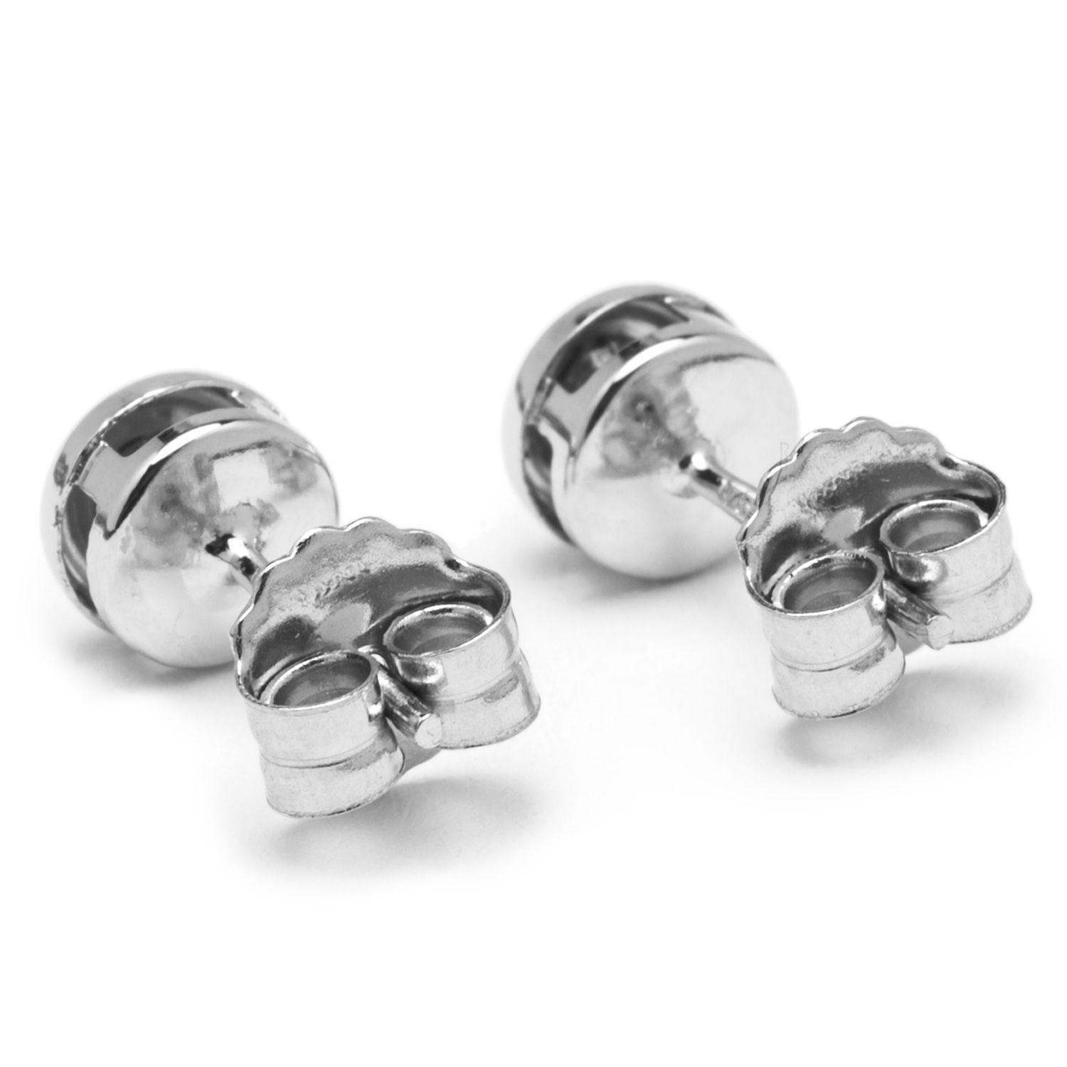 Aros Oro Blanco 18K Brillante Bisel 0.10Pts-2