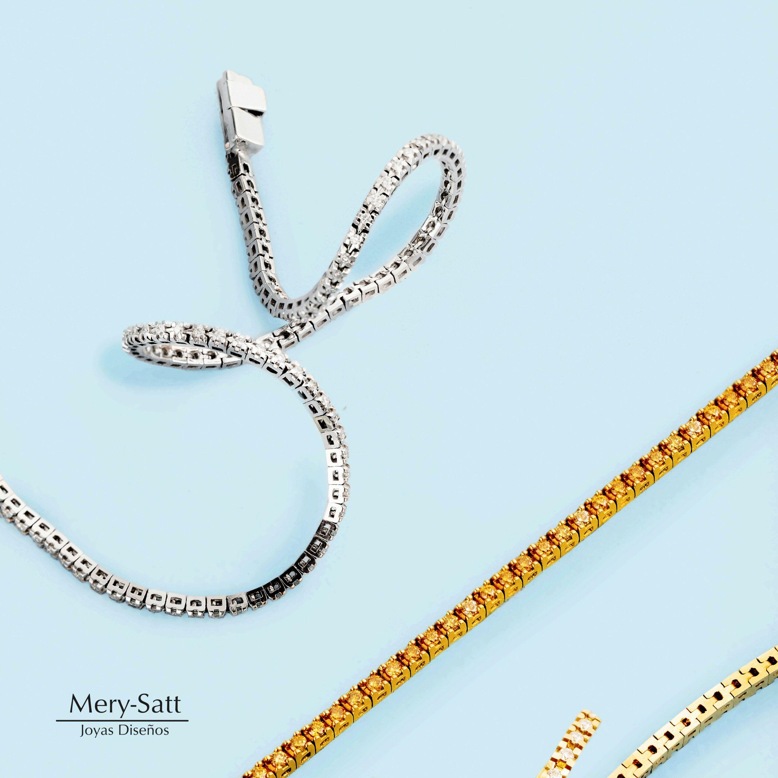 Pulsera Tennis Oro Amarillo Y Brillantes 0.86Ct-2