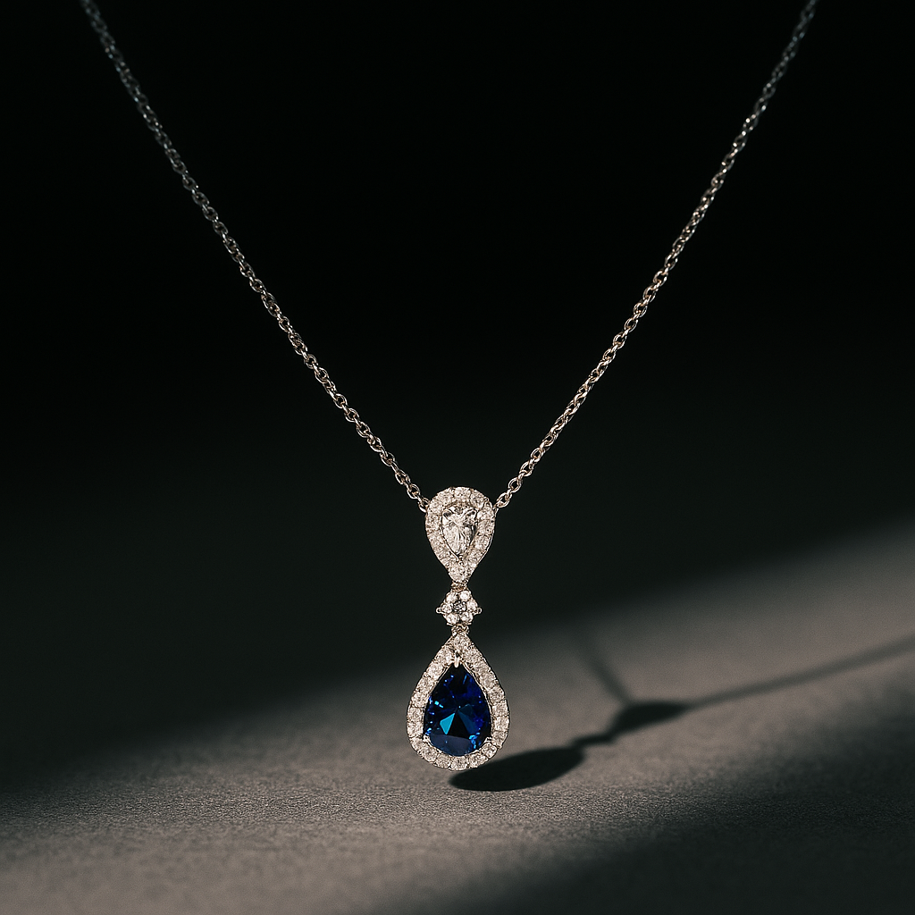 Collar Reina de Zafiro con Brillantes.-2