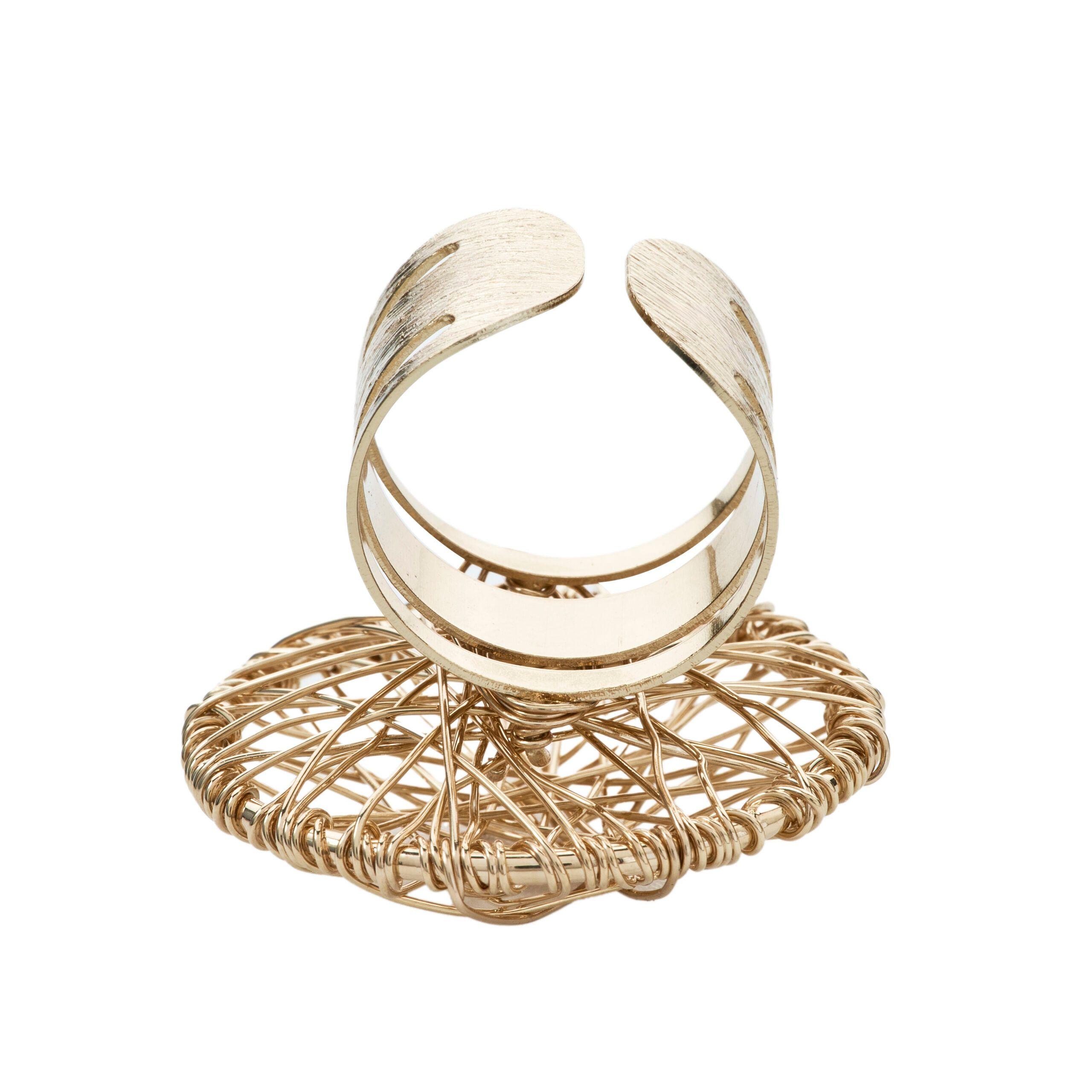 Anillo Plata Dorada Wire Elite-2