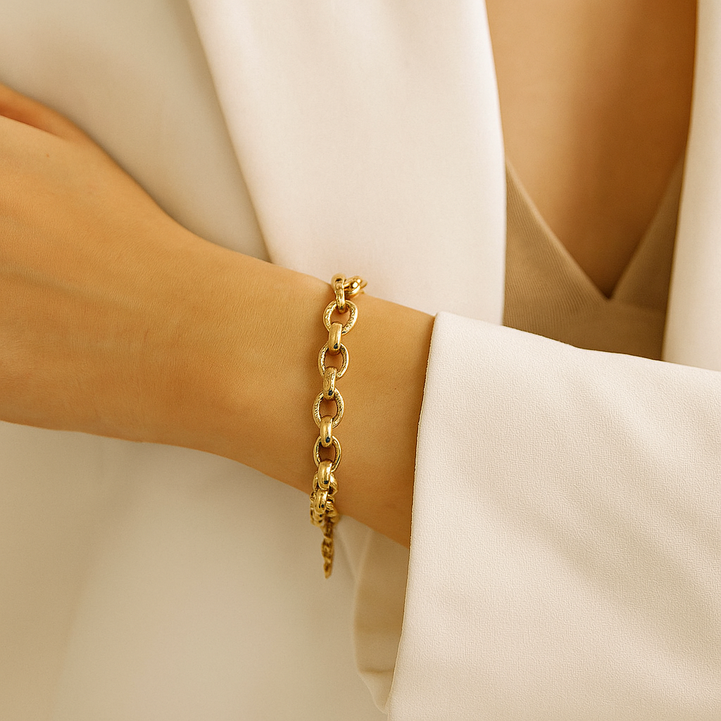 Pulsera Oro Cadena Oval-2