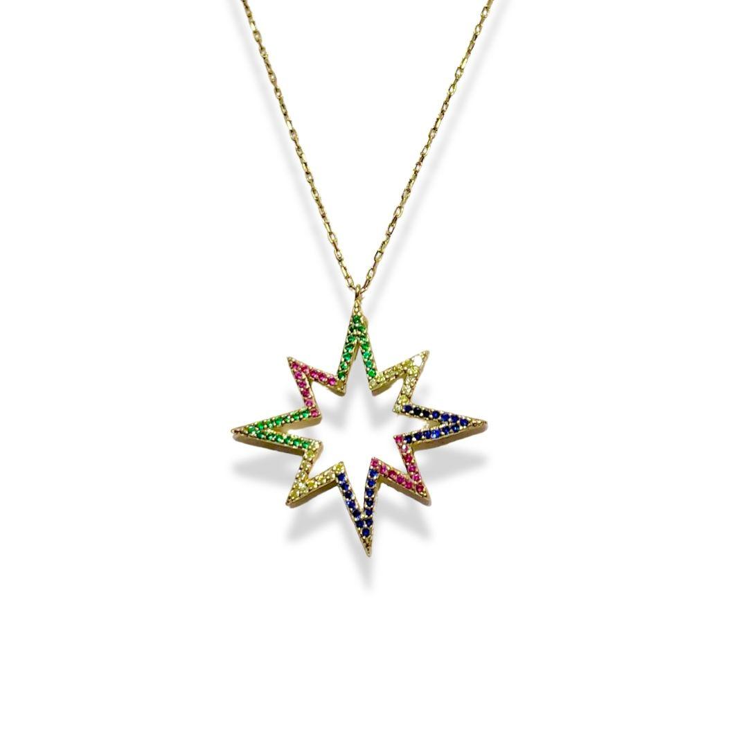 Collar Arcoiris De Estrellas-0