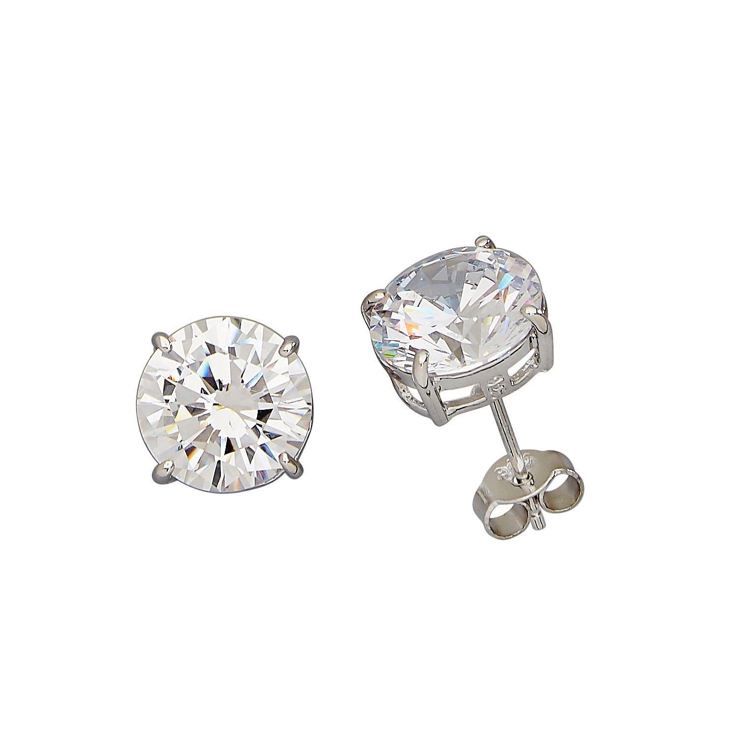 Aros Martini Studs Plata 925 Circón - 10Mm-0