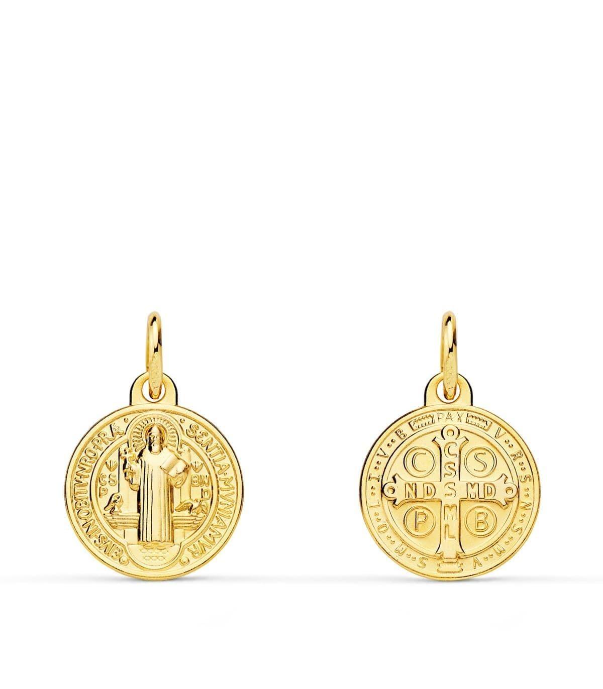 Medalla San Benito 12Mm Oro 18K-0