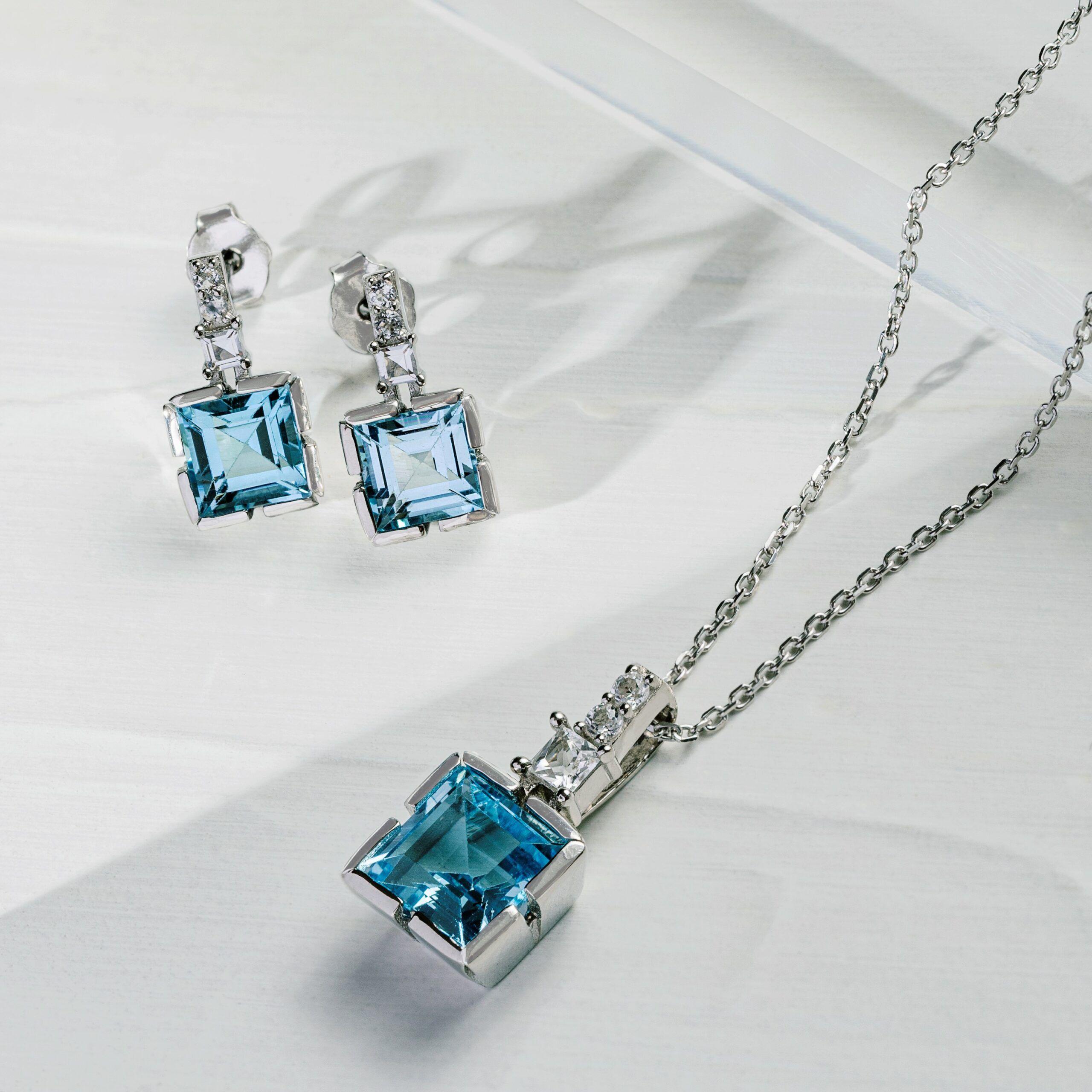 Collar Topacio Natural En Plata 925-1