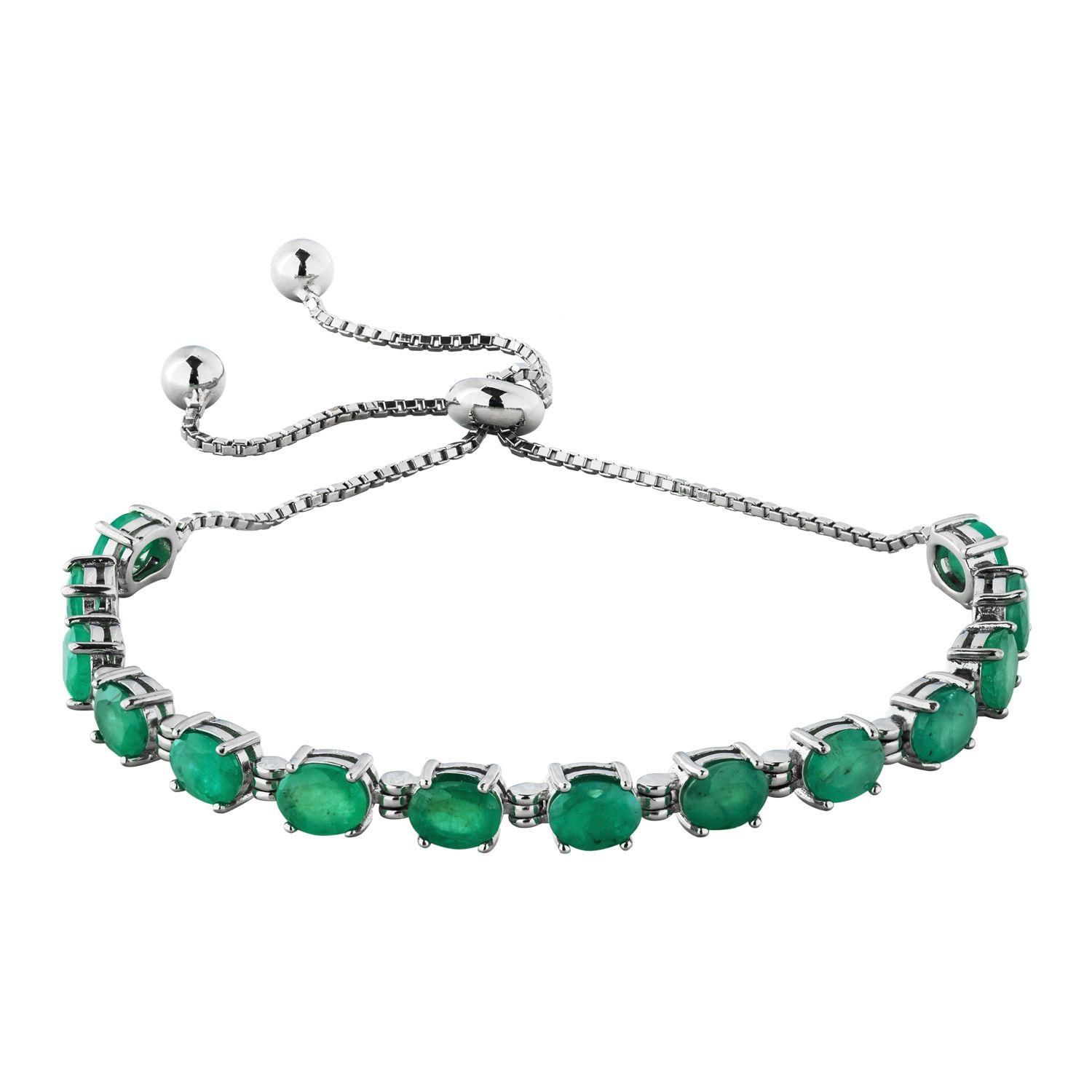 Pulsera Bloom Esmeraldas Naturales 6 Ct-0