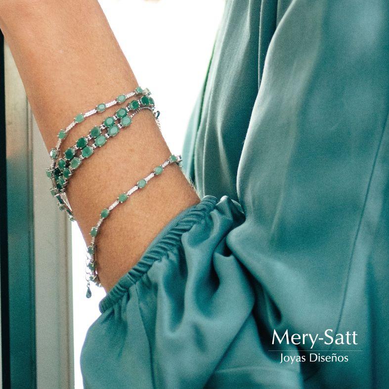 Pulsera Bloom Esmeraldas Naturales 6 Ct-2