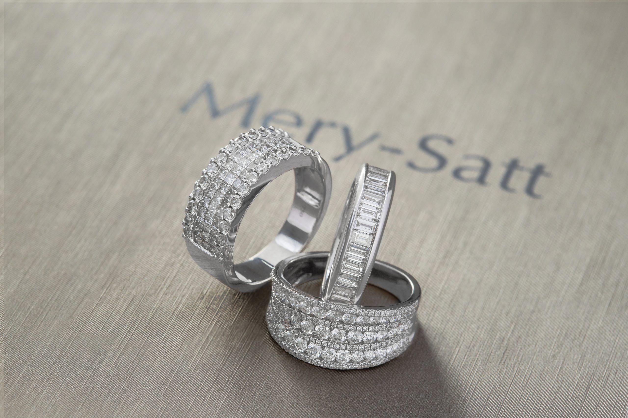 Anillo Oro Blanco Pavé  7 Corridas 1,42Ct #13-2