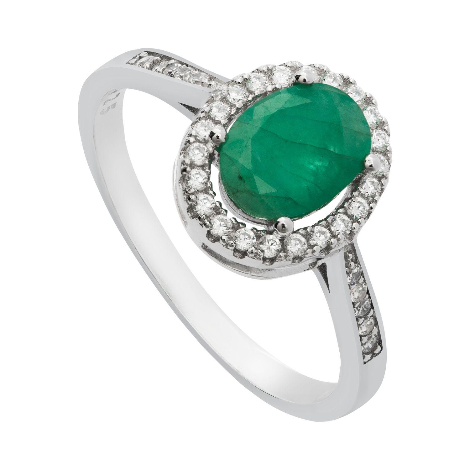 Anillo De Emerald Natural 17-0