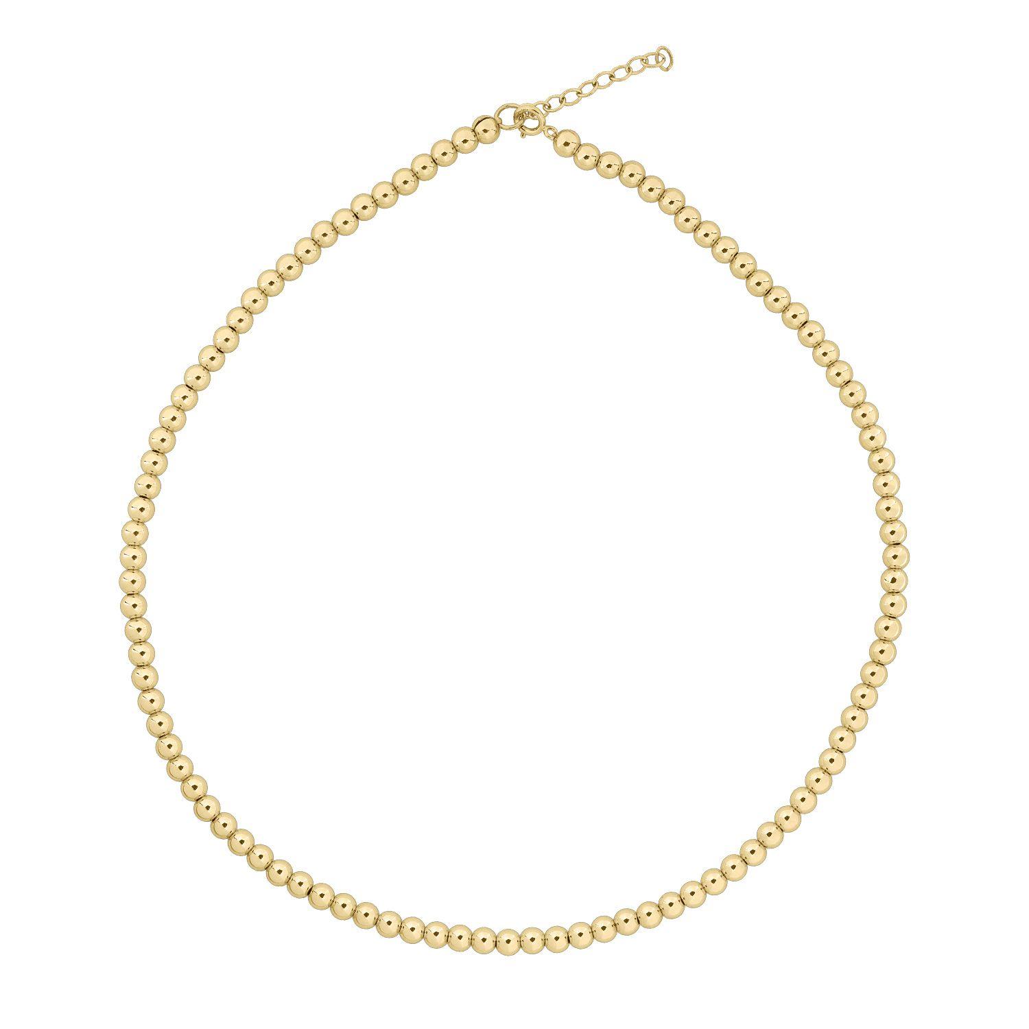 Collar Dorado Bolitas 4Mm - 45 Cm-0
