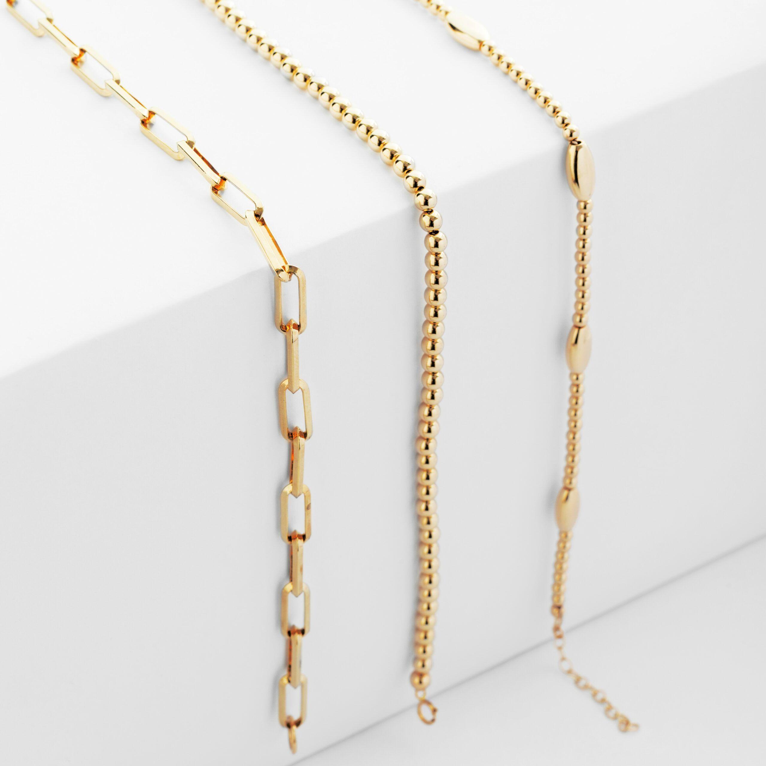 Collar Dorado Bolitas 4Mm - 45 Cm-1