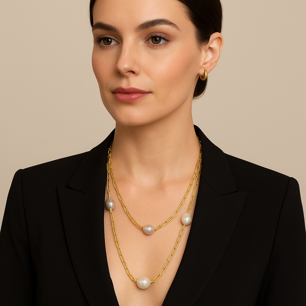 COLLAR ESLABONES Y PERLAS BARROCAS 70CM-1