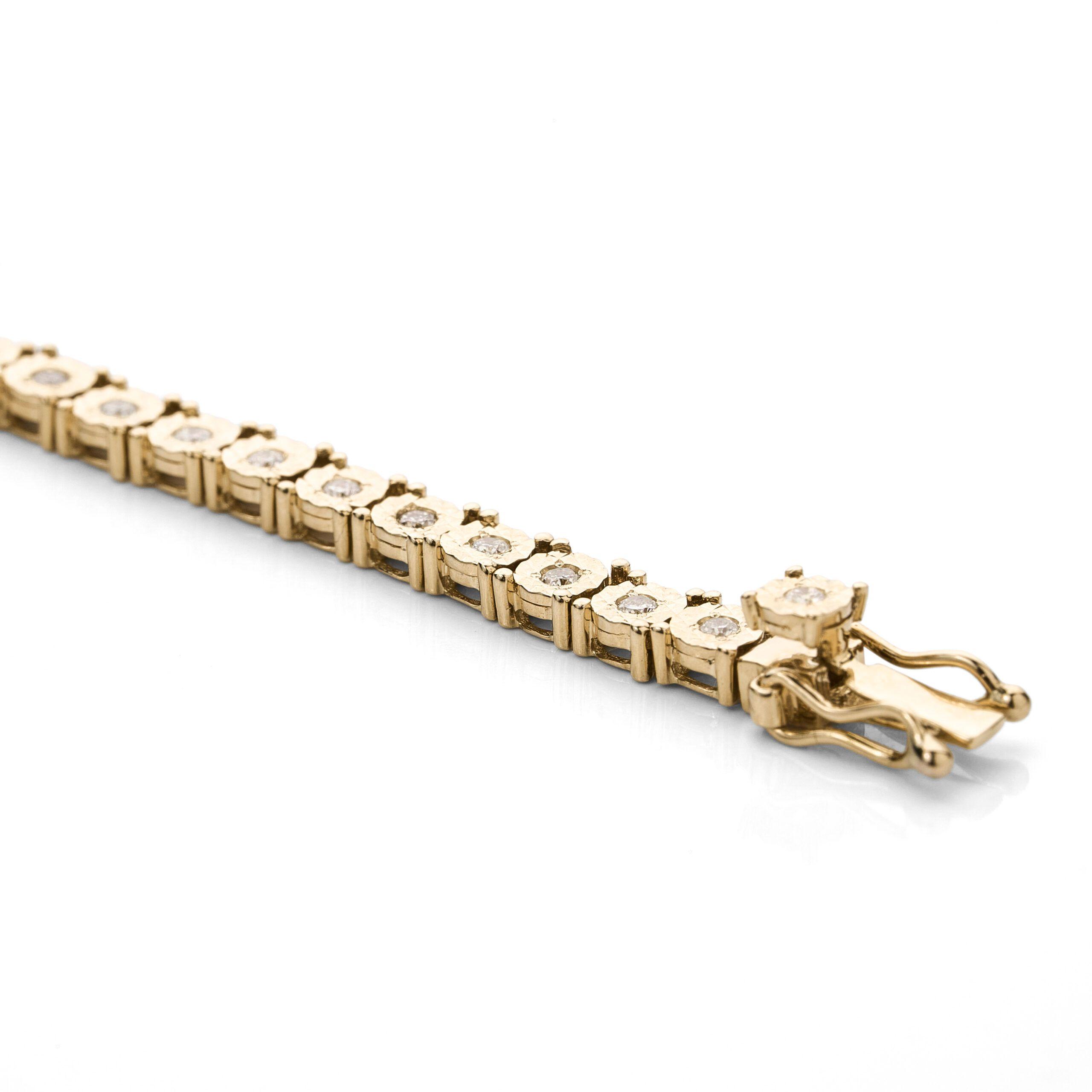 PULSERA TENNIS DIAMANTES ORO AMARILLO 18K-2