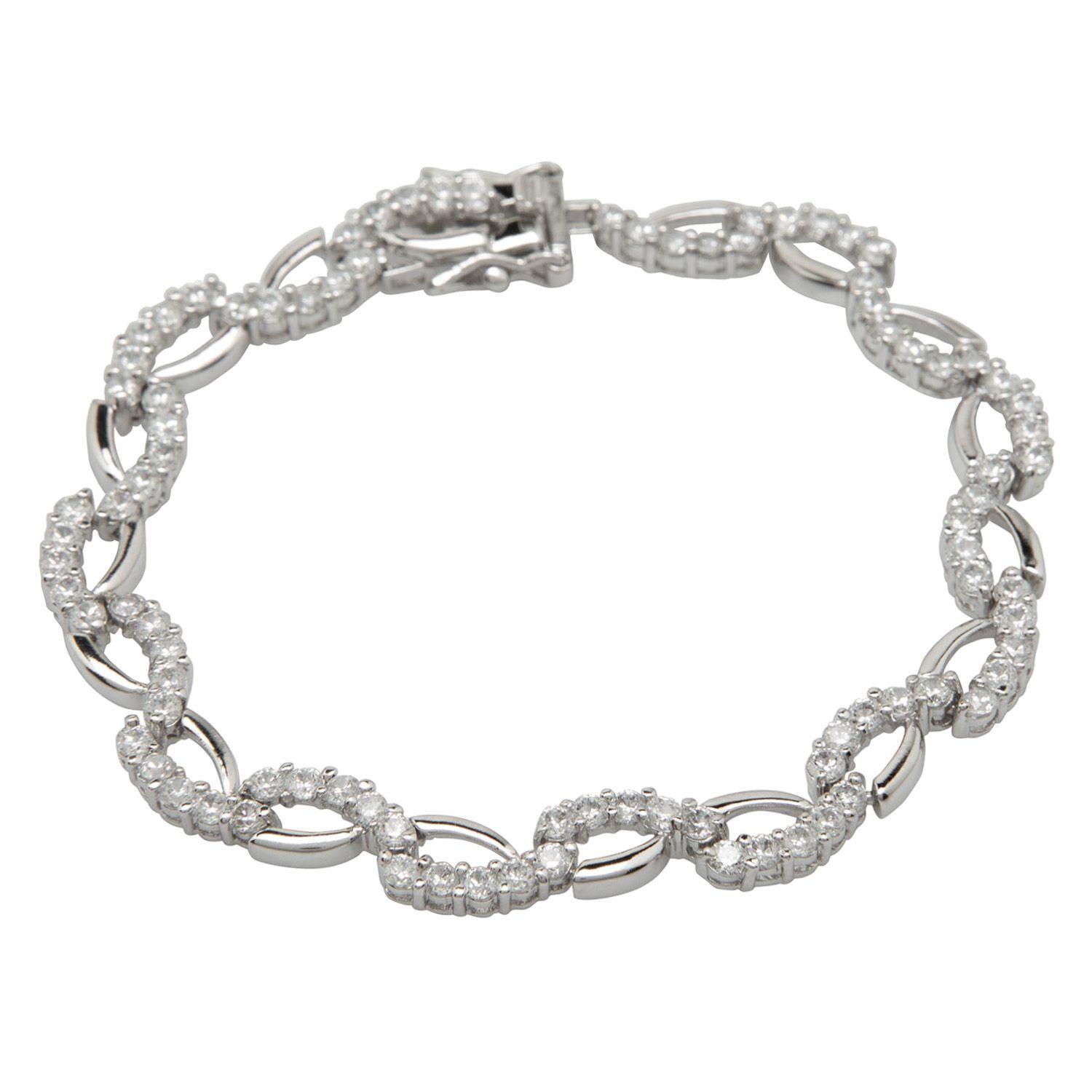 Pulsera  Shaped With Clear Cz-0