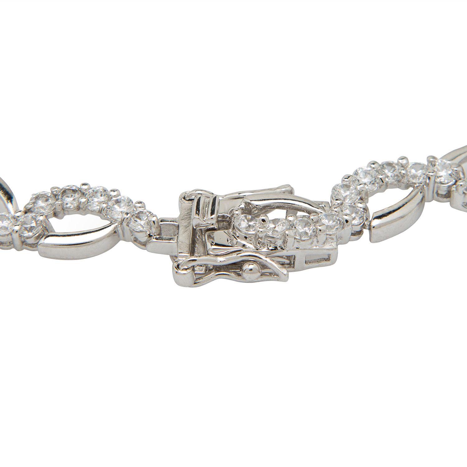 Pulsera  Shaped With Clear Cz-2
