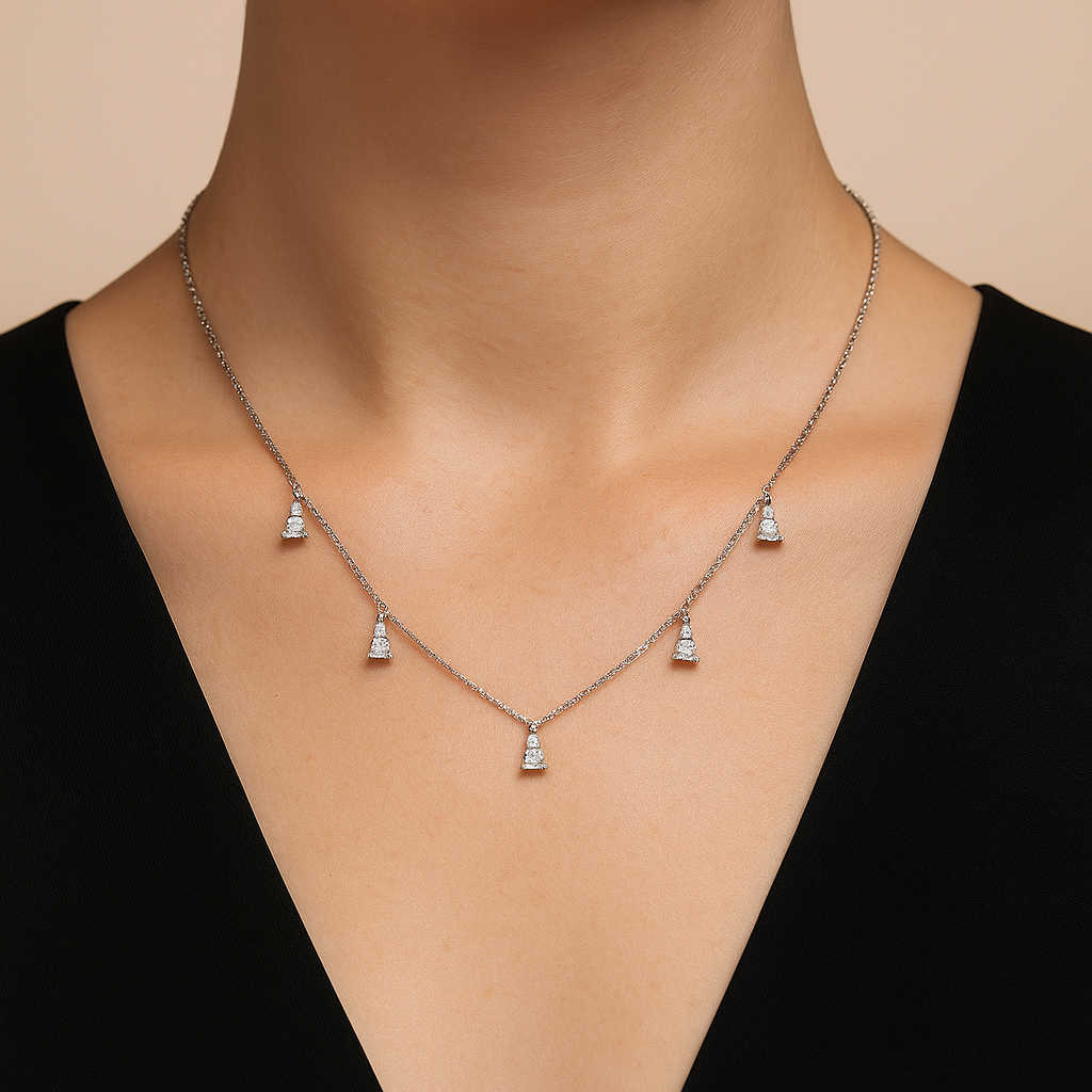 COLLAR DIAMANTES ORO BLANCO GOTITAS-2