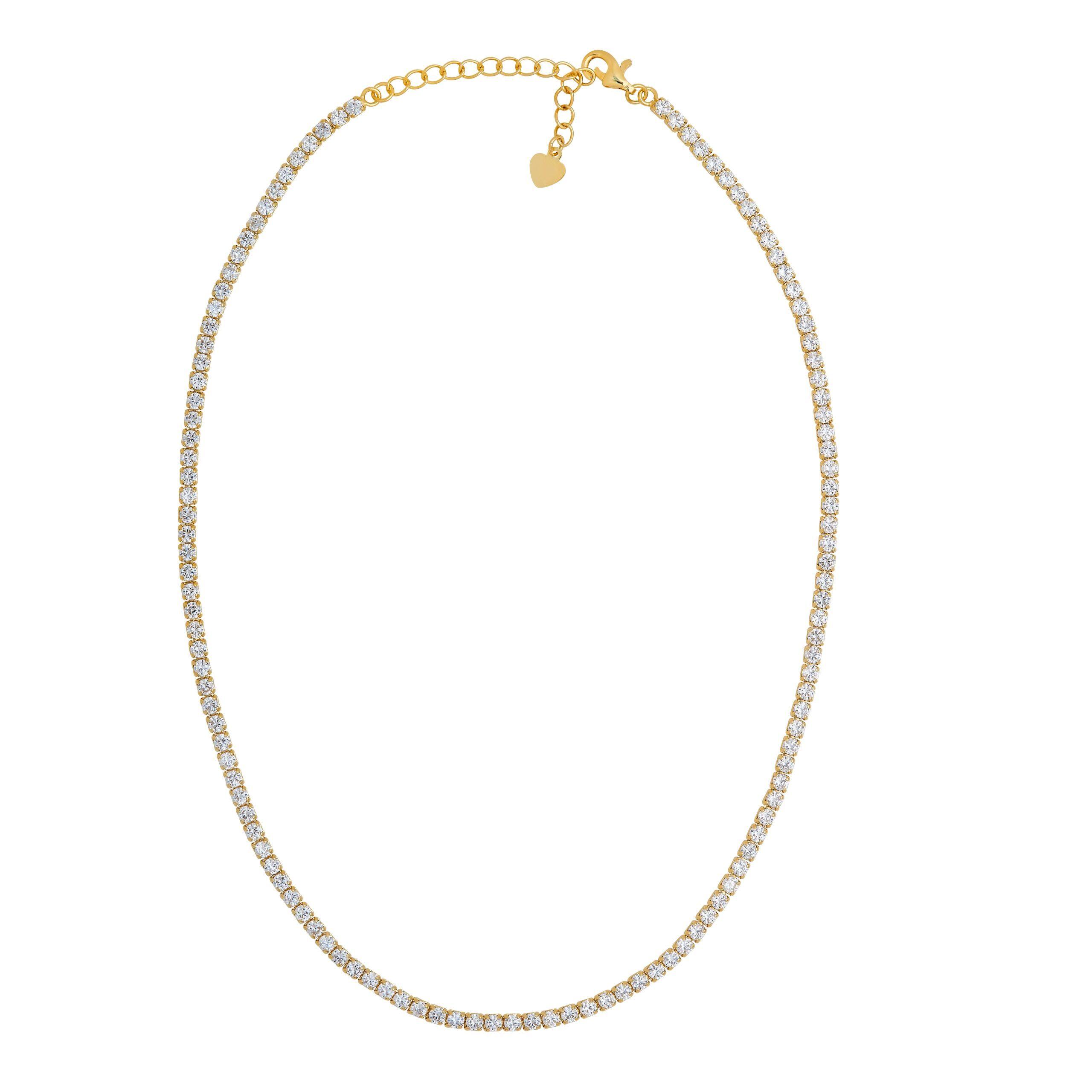 Collar Tennis Plata Vermeil Y Circones - 40 Cm-0