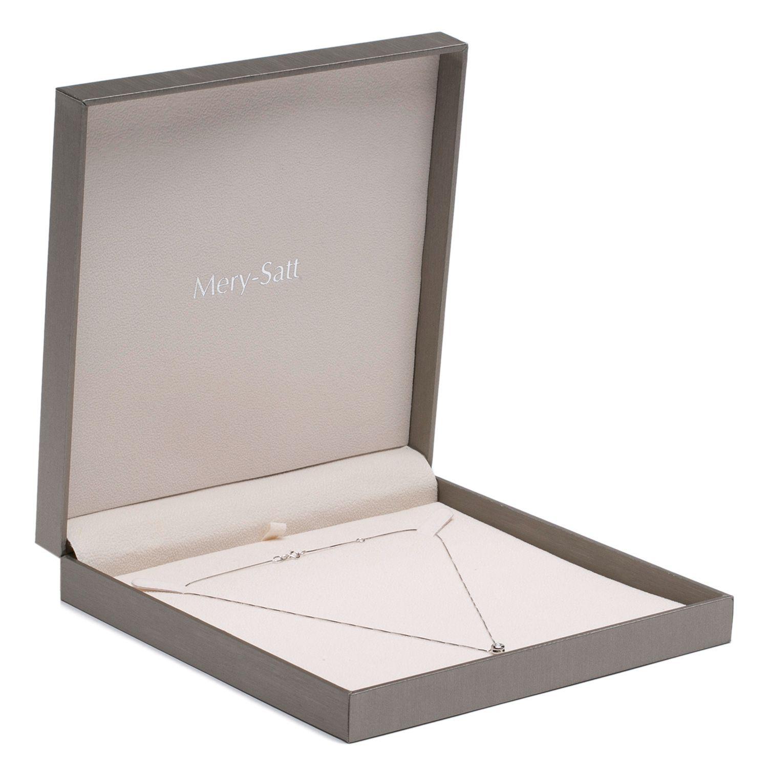 Collar Oro Blanco 18K Punto De Luz Diamante Bisel 0,17Ct-3