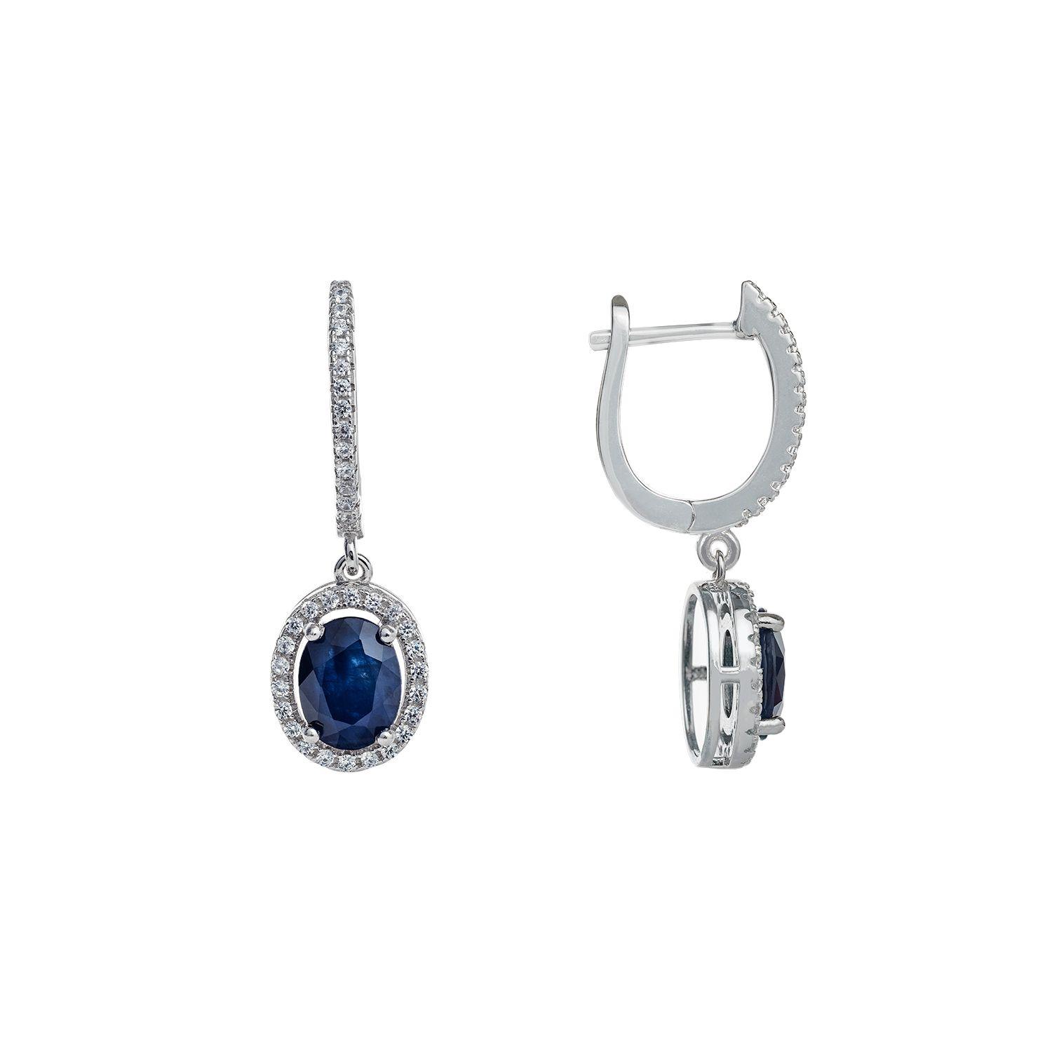 Aros Bloom Zafiro Azul Natural 3,96Ct-0