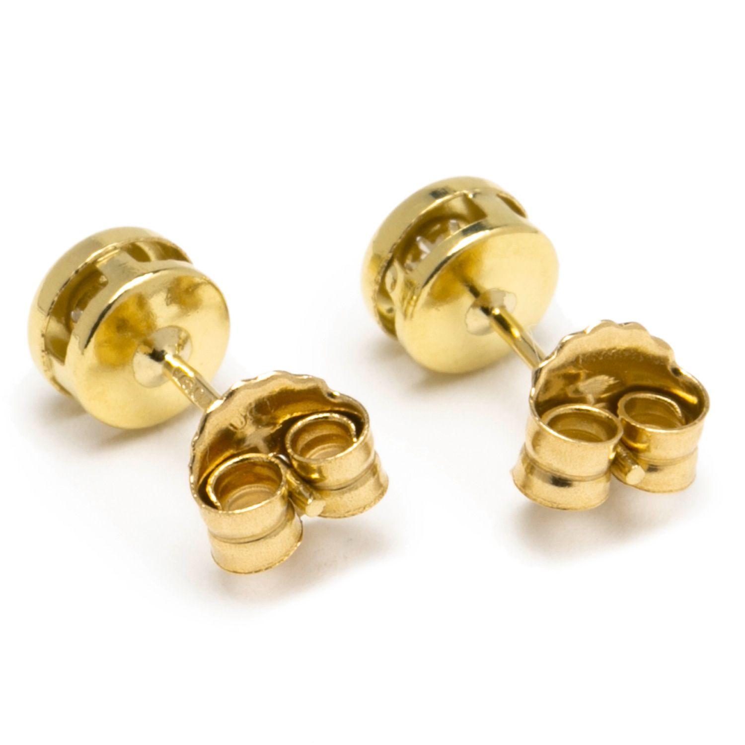 Aros Oro Amarillo 18K Diamantes Bisel 0.10Pts.-3