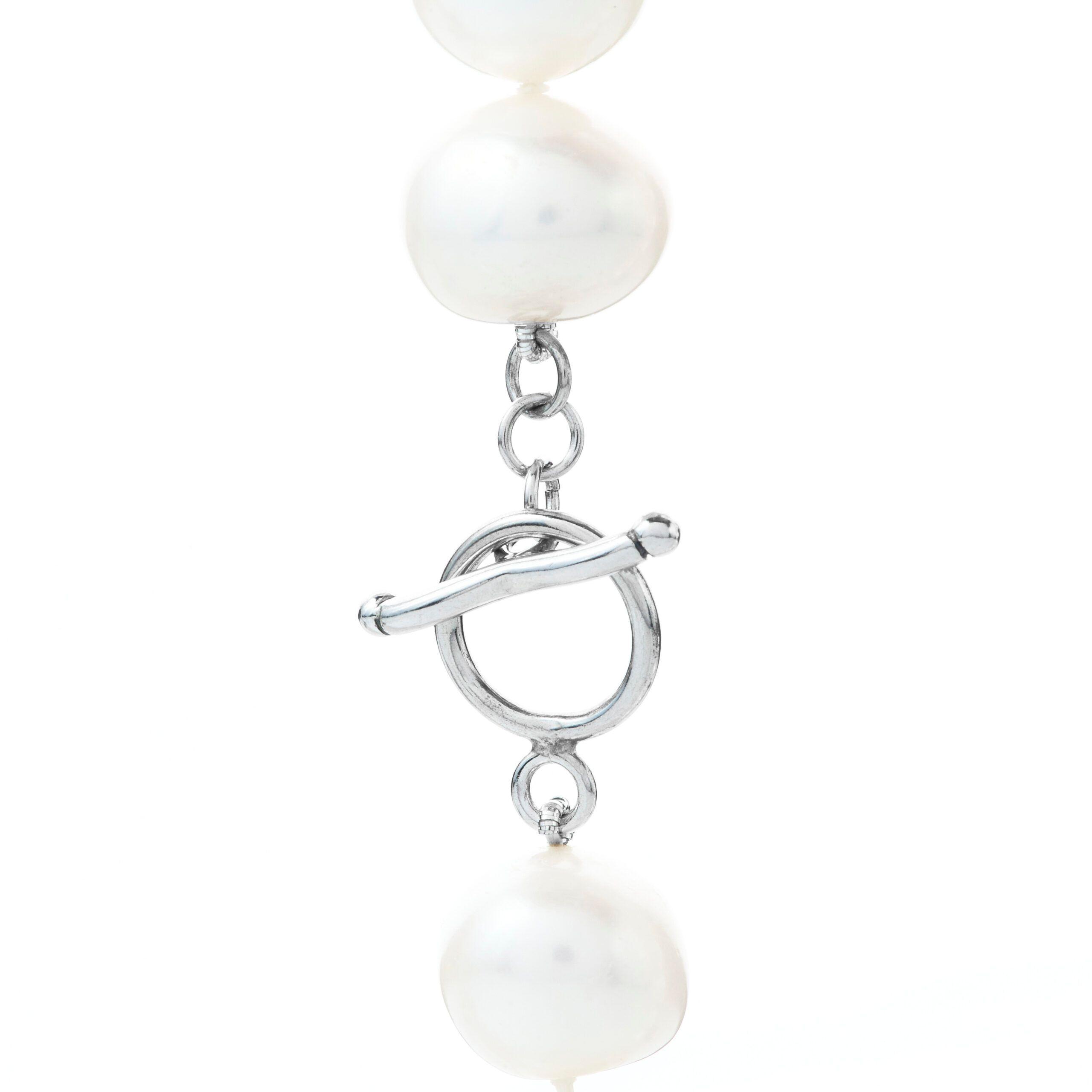 Collar De Perlas Naturales 70 Cm Broche Timon-3