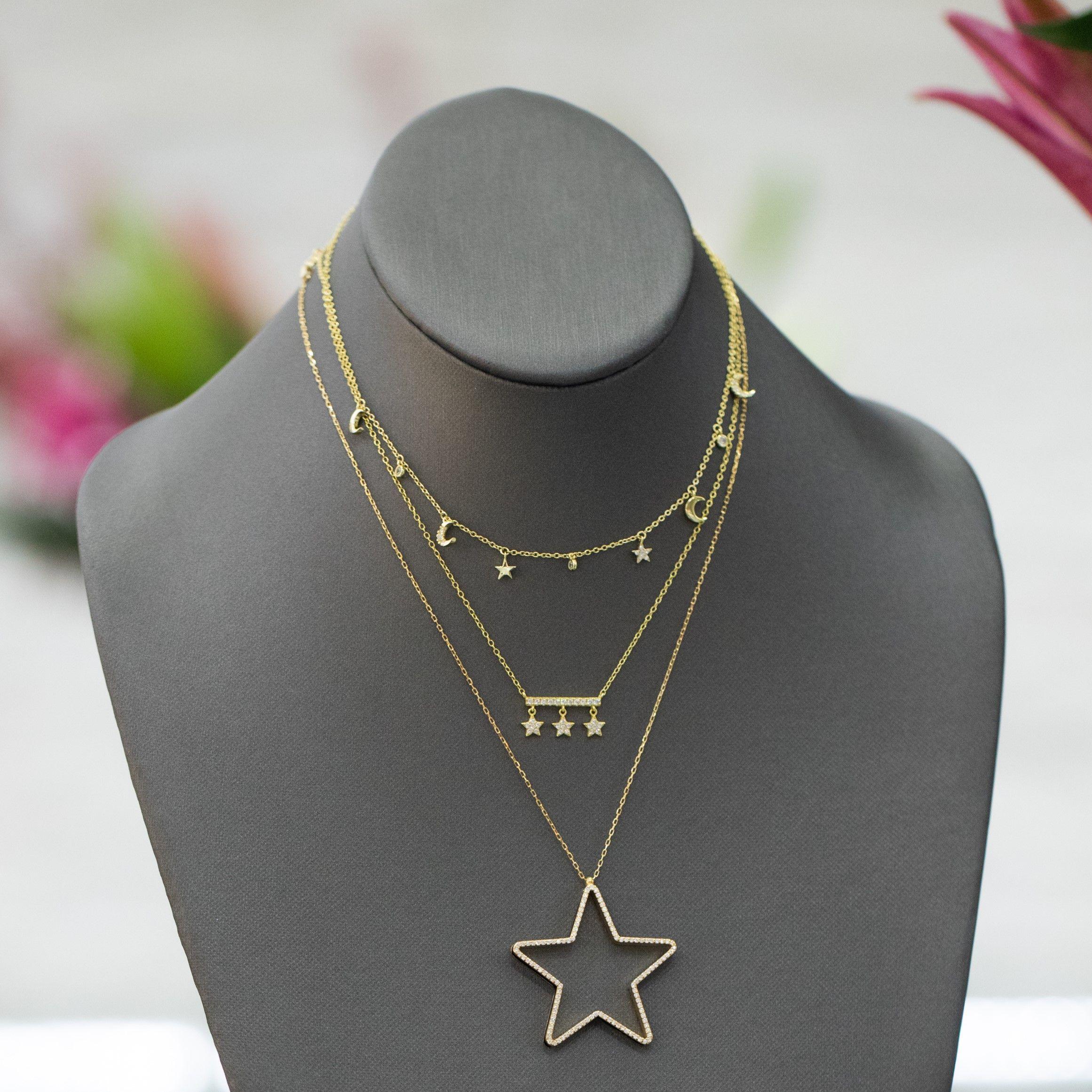 Collar Fran Estrella Calada Con Circones-5