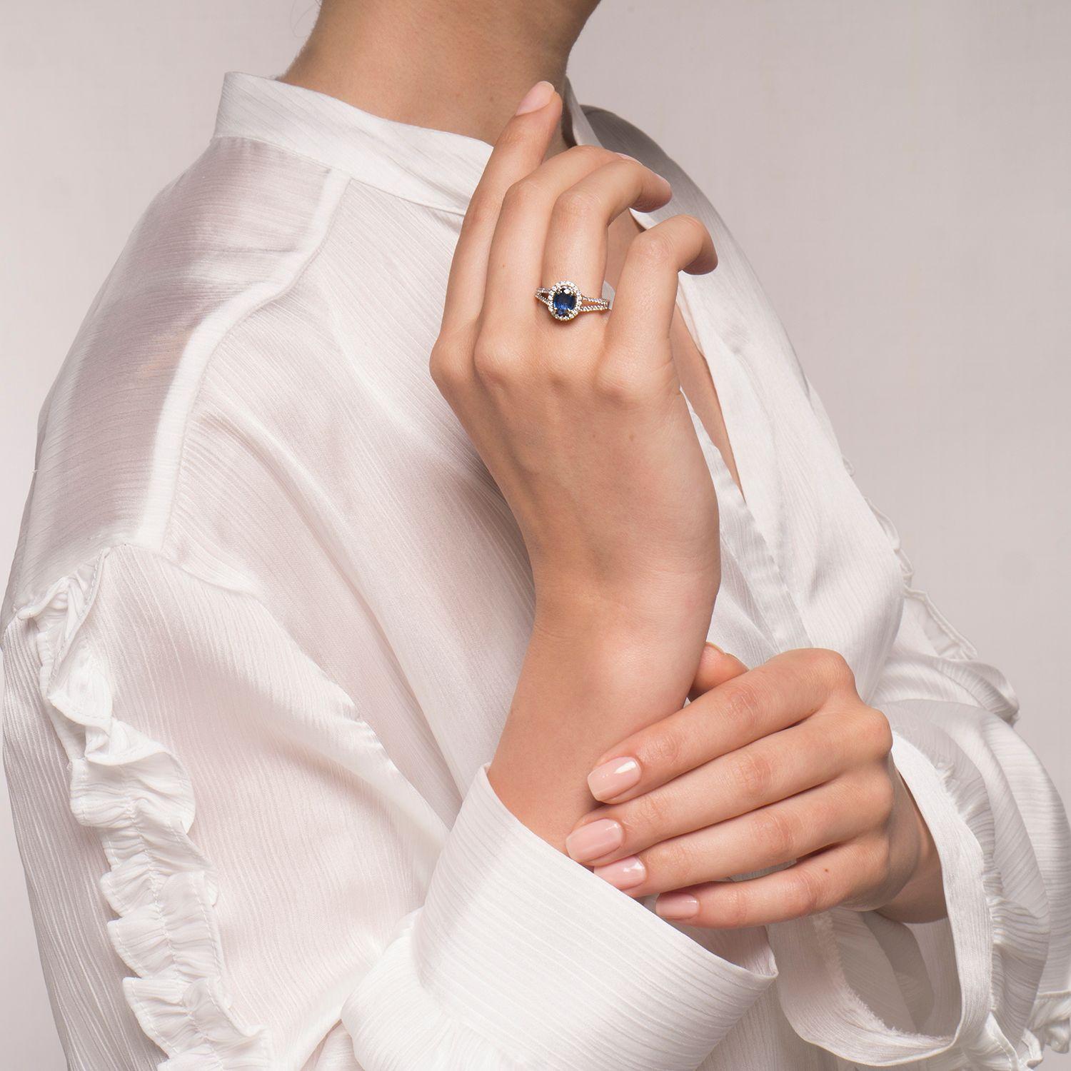 Anillo Oro Blanco Solitario Zaf 1,02 Brillantes #14-1