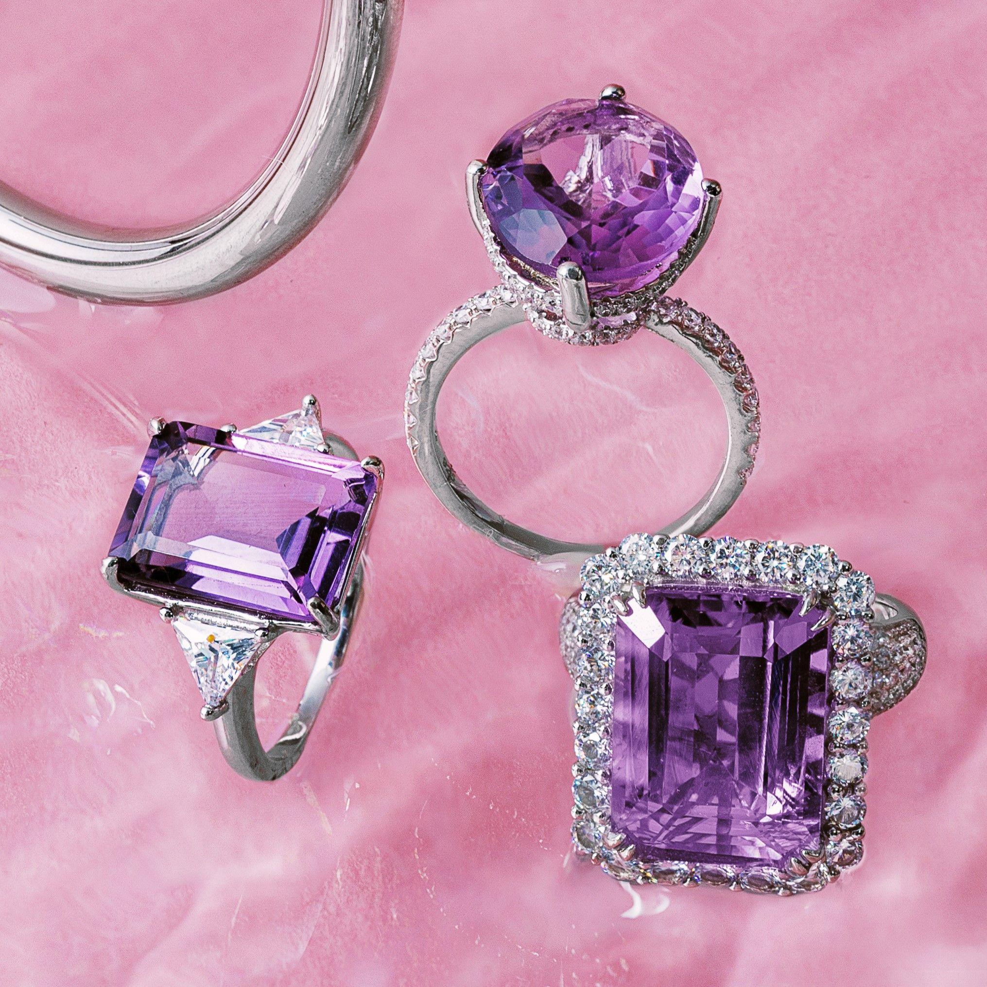 Anillo Bloom Amatista Natural 10,94 Ct #14-2