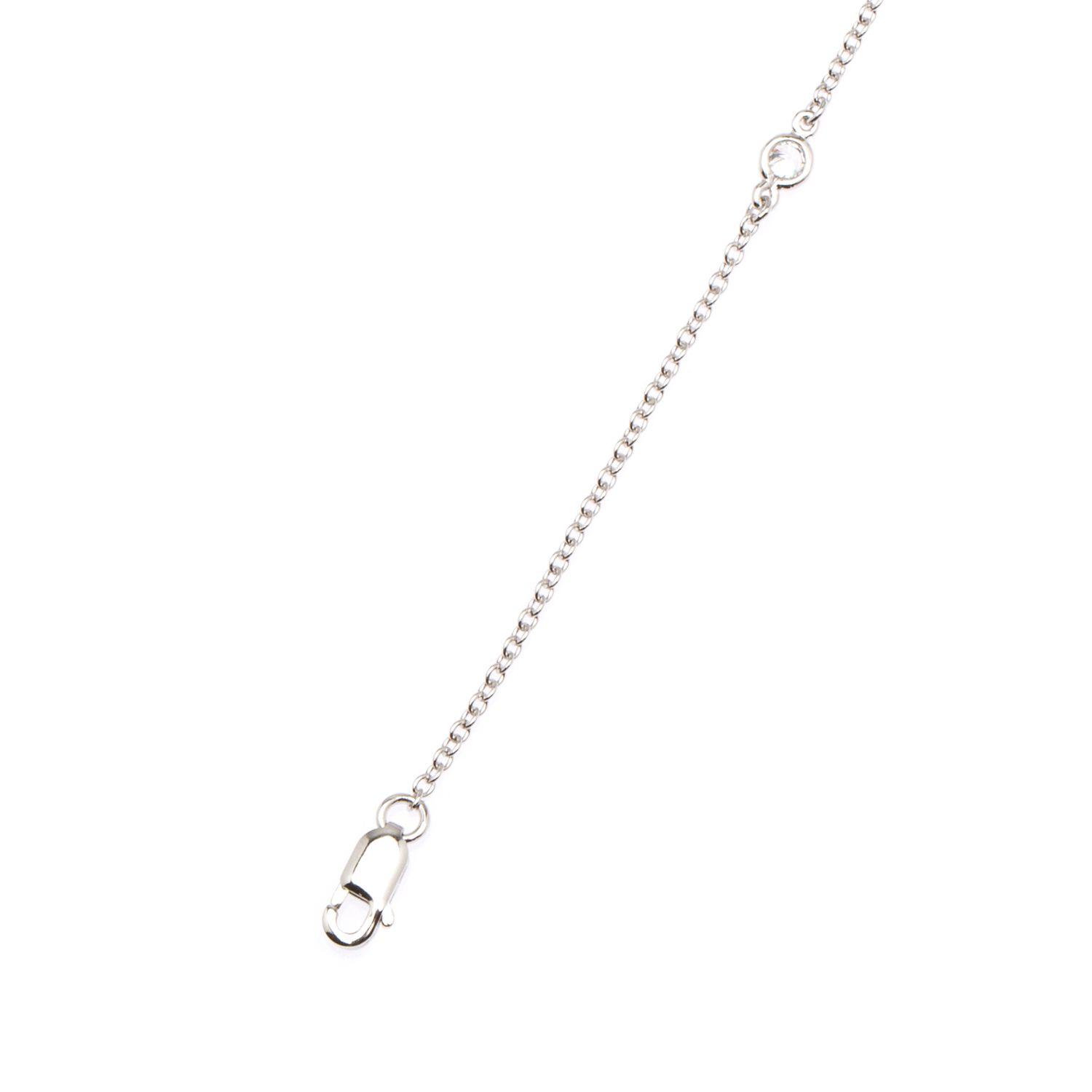 Tobillera Plata Clear Cz-1