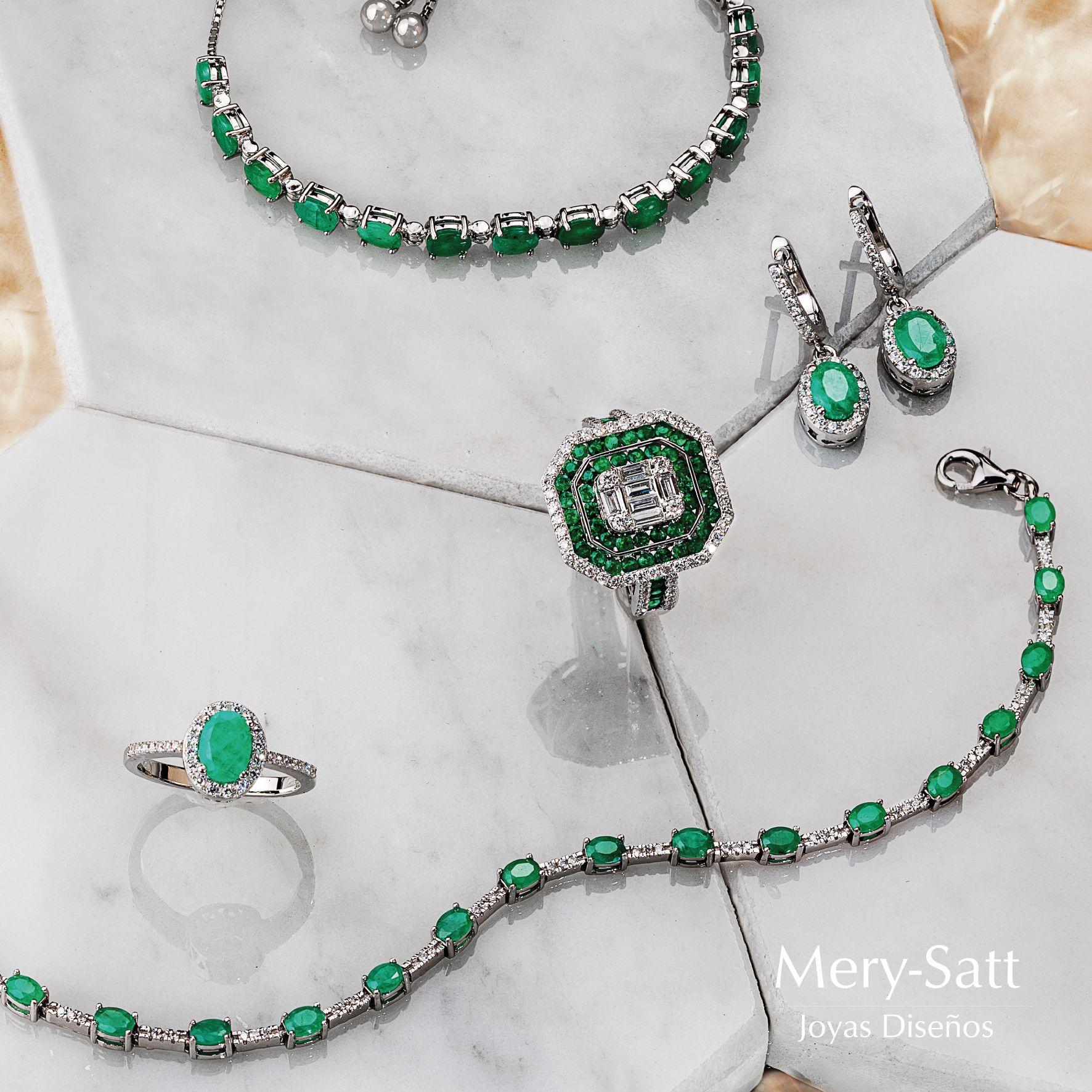 Anillo Eduardiano Esmeralda Y Brillantes Oro Blanco 18K #15-5