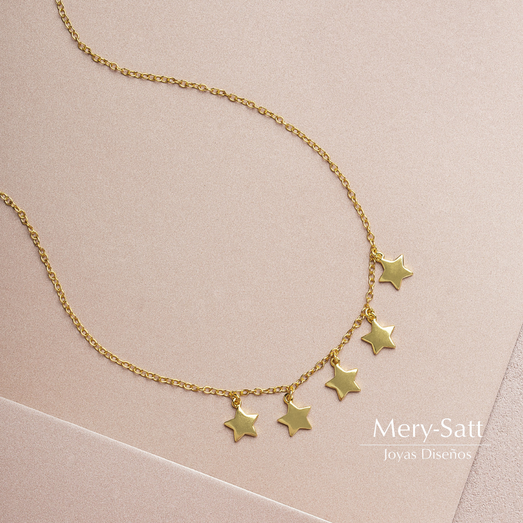 Collar Fran García Huidobro Estrellitas Lisas-1