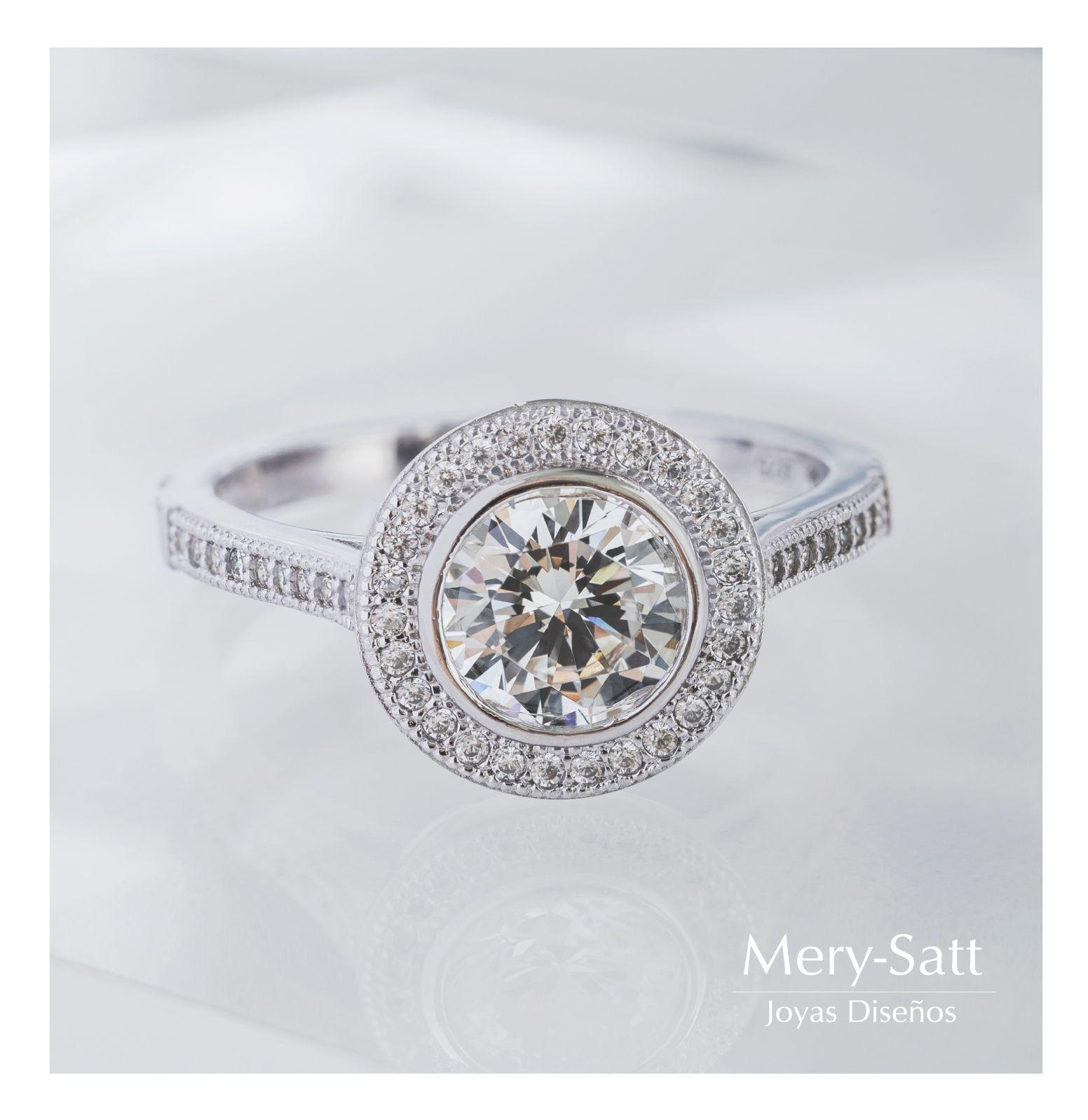 Anillo Solitario Vintage Plata #16-1