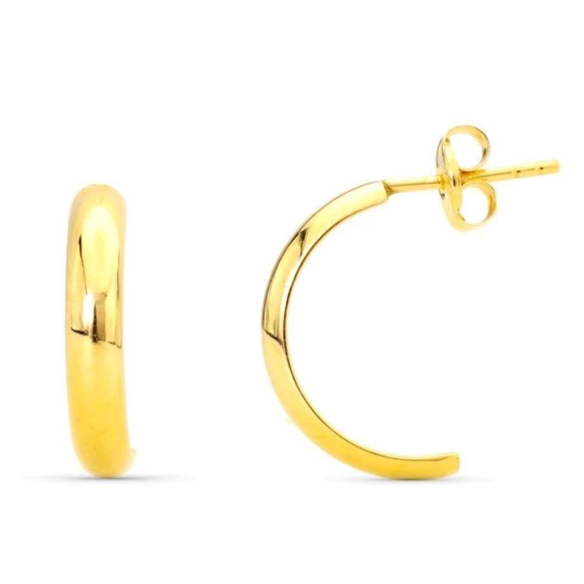 Argollas Oro Amarillo 18K - 15Mm-0