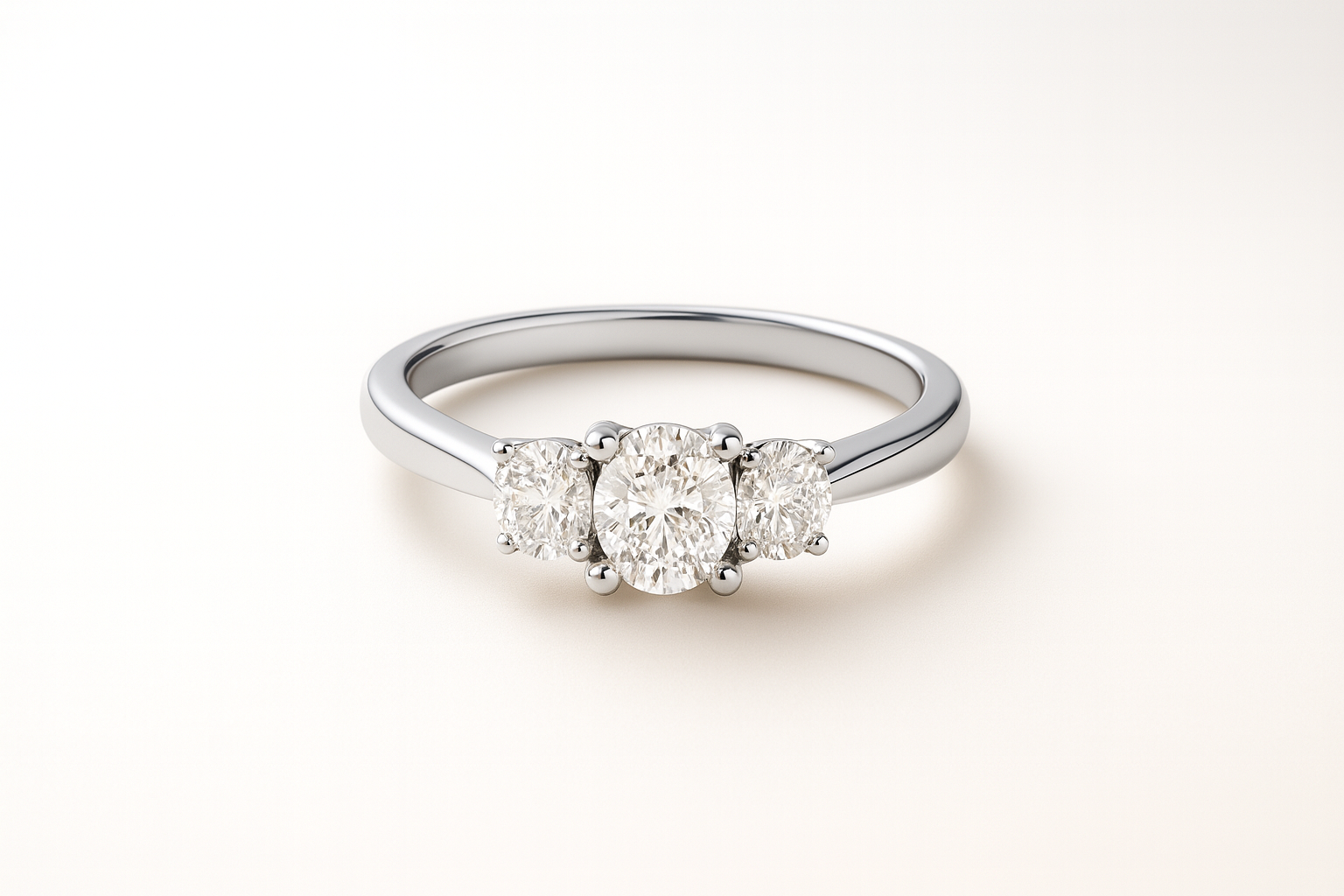 Anillo Tricillo Oro Blanco #12-0