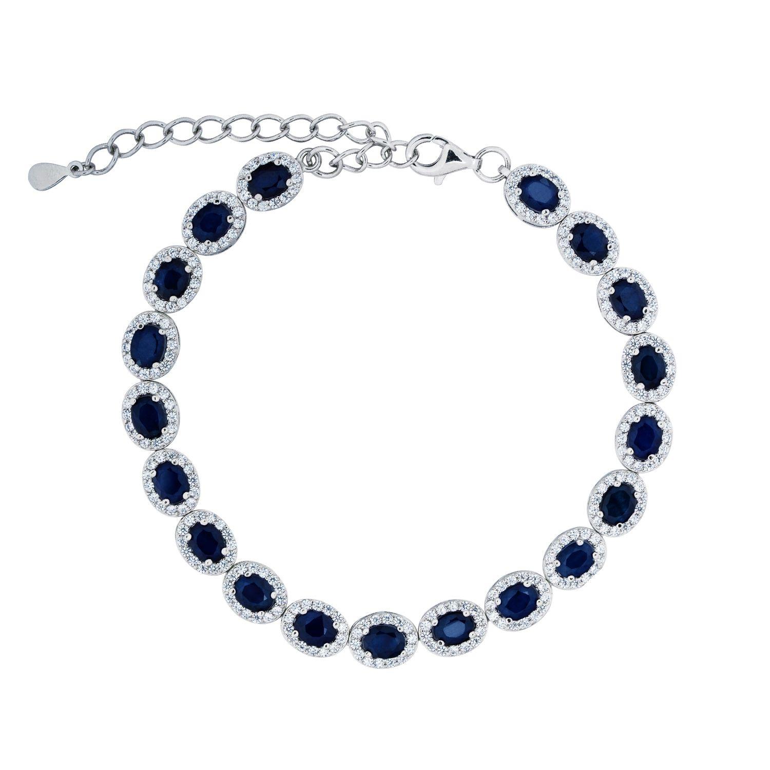Pulsera Bloom Zafiro Azul Natural 10,41Ct-0