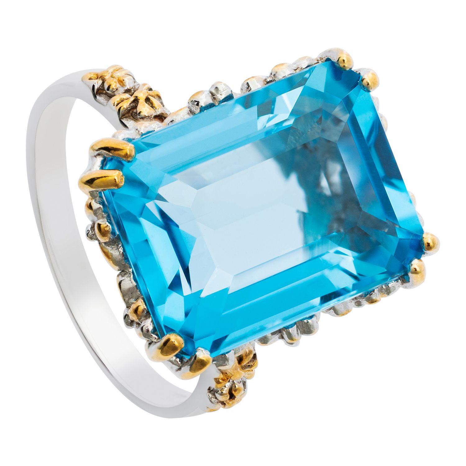 Anillo De Swiss Blue Topaz N 13-0