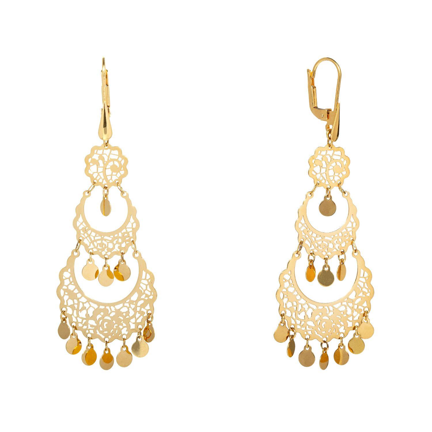 Aros Chandelier Oro Amarillo 18K-0