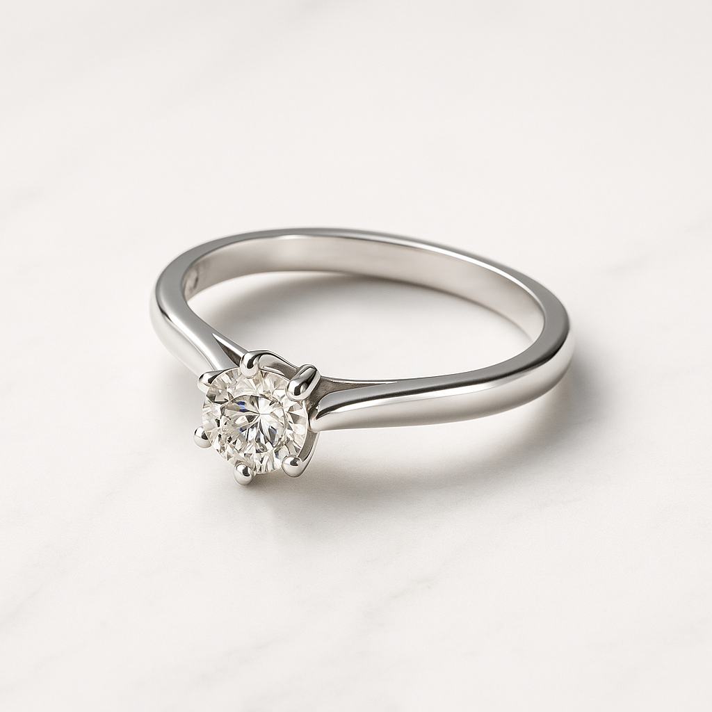 Anillo Solitario de  0.30 CT oro blanco #12-1