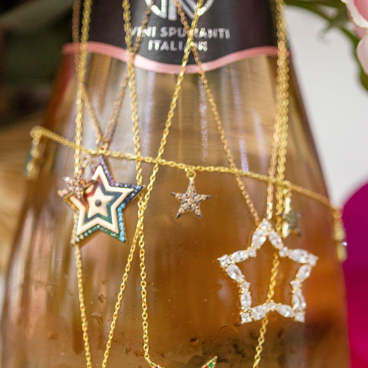 Collar Estrella Calada Con Circones-2