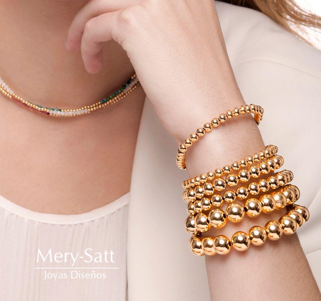 Pulsera Dorada Bolitas Vermeil - 10Mm-3