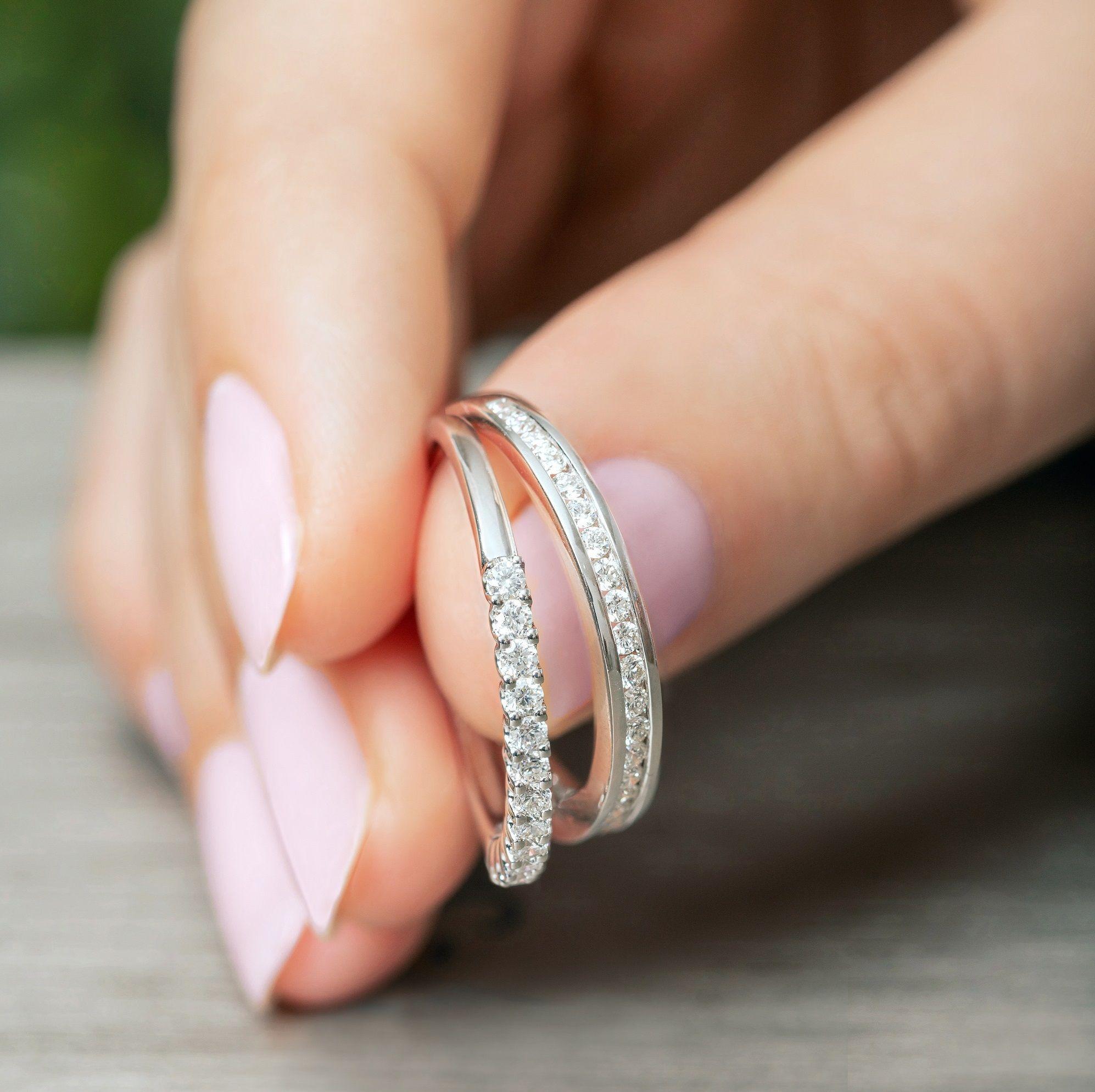 Anillo Ob Med Cintillo 15 Btes 0.43Ct #14-1