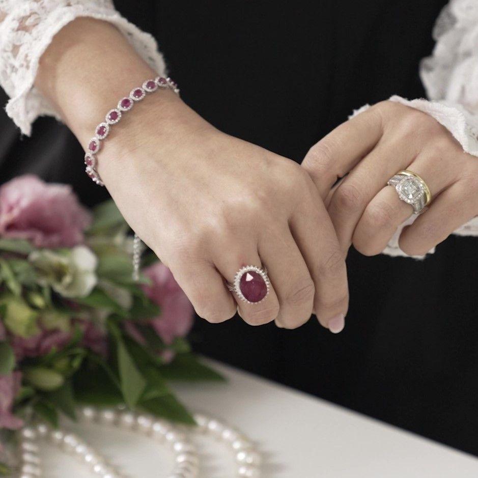 Pulsera Bloom Rubies Naturales 17,13 Ct-1