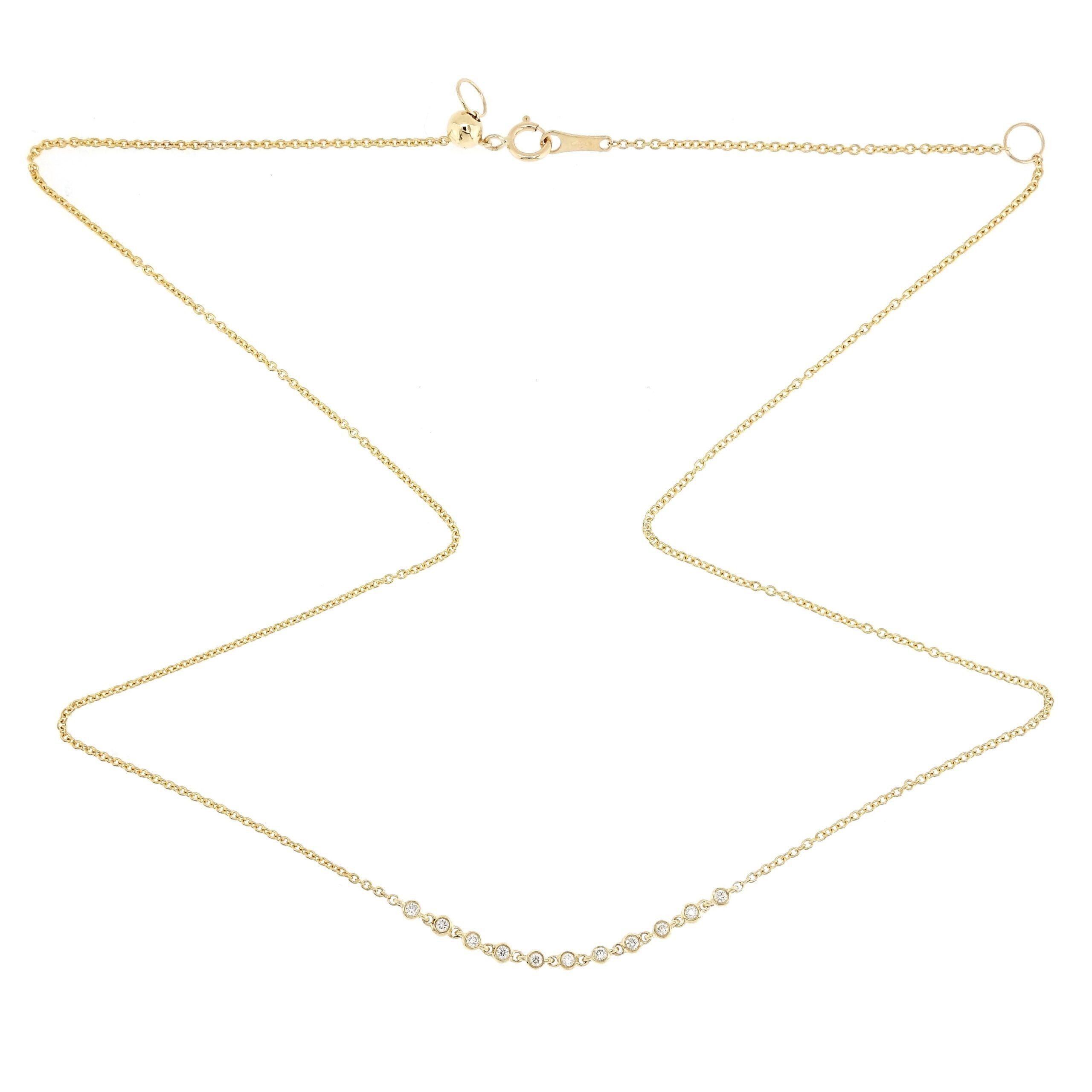 Collar Oa Cadena Brillante Bisel 0.10Ct-1