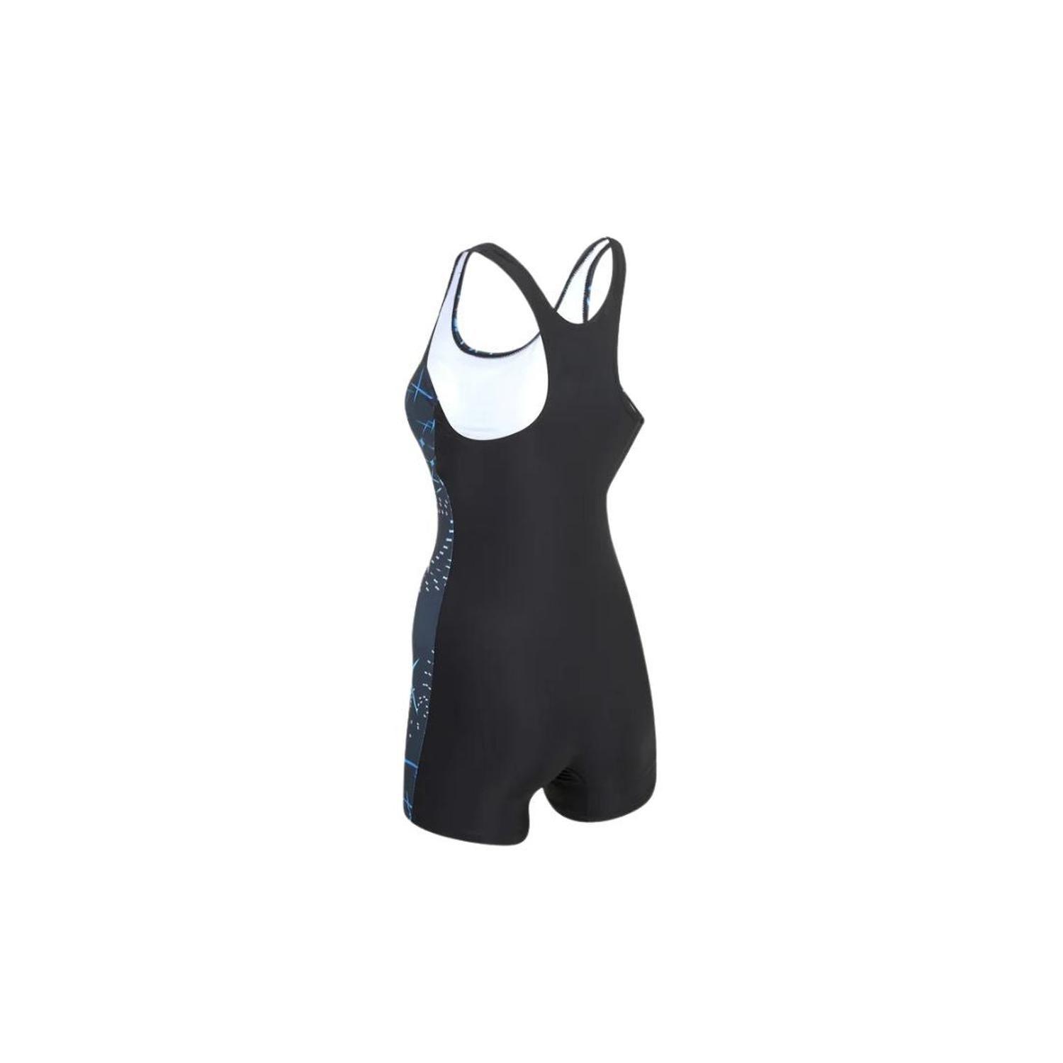 Traje de Baño Mujer Natación Boxer - Four Azul Negro-2