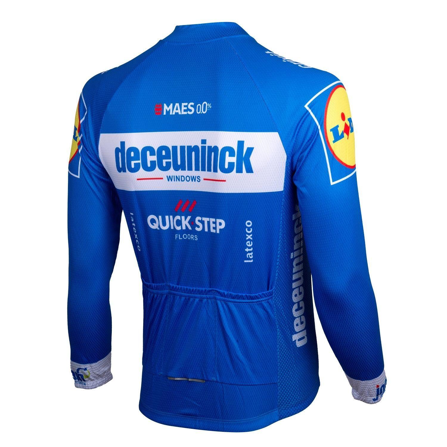 Traje de Ciclismo Manga Larga - Quick Step Azul Negro-2