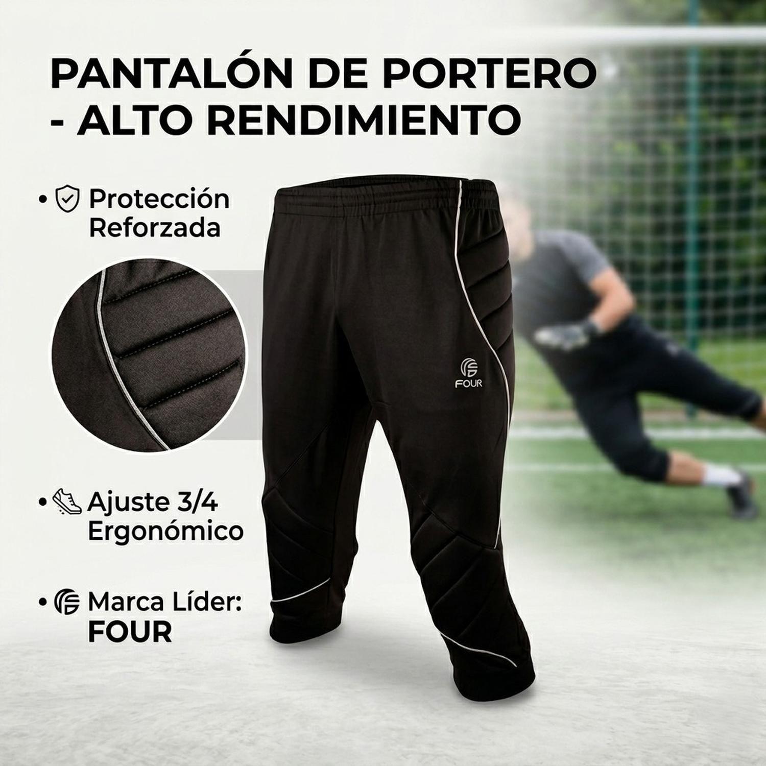 Pantalon Arquero 3/4 Four Con Protecciones Acolchadas-1