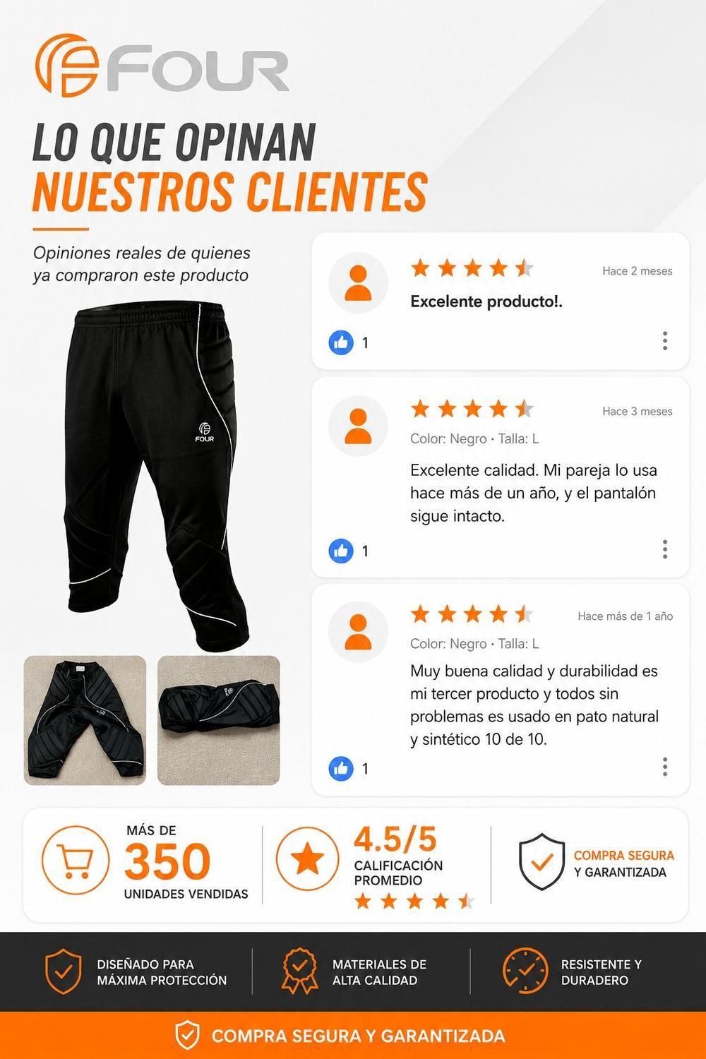 Pantalon Arquero 3/4 Four Con Protecciones Acolchadas-4